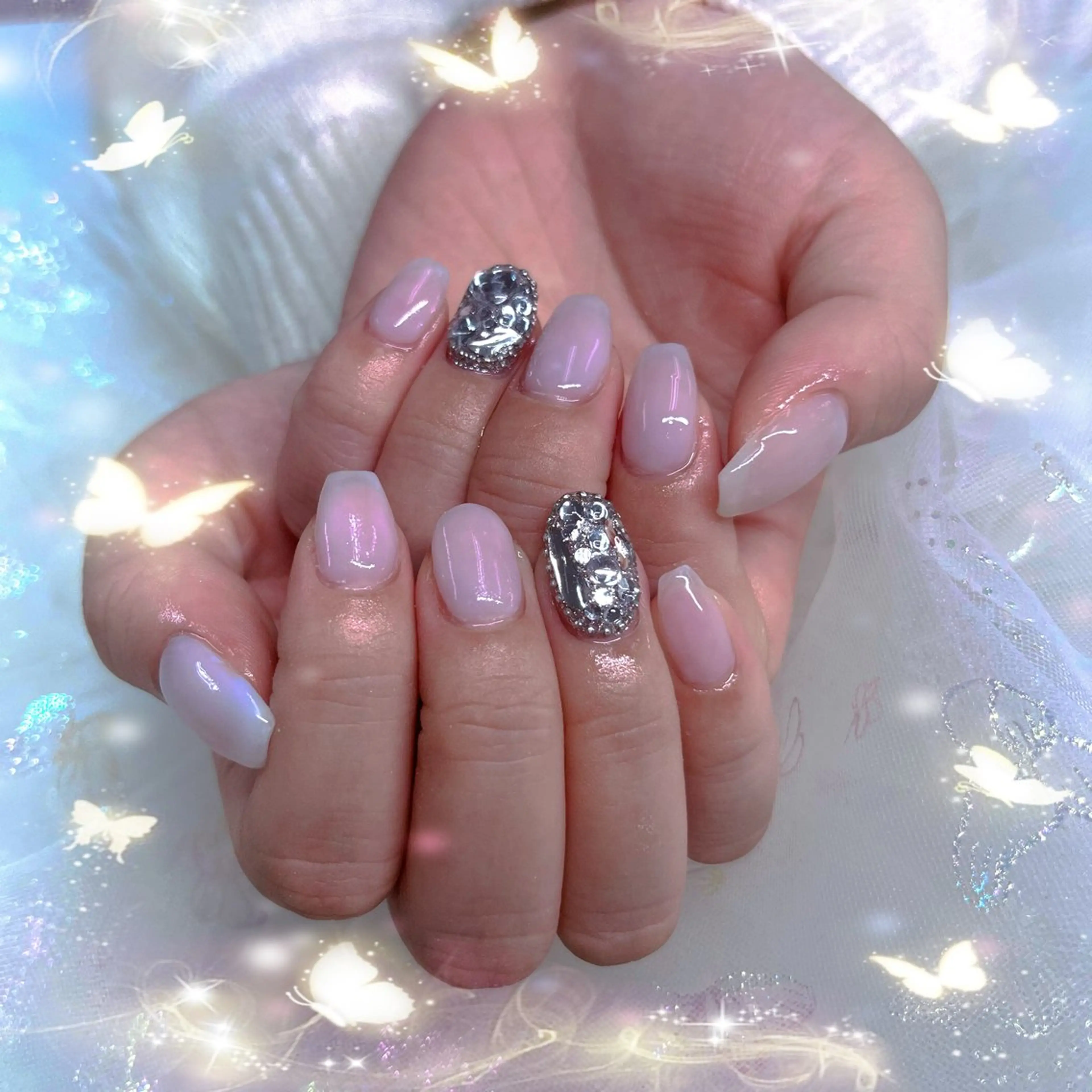 ネイル パーツ全部¥110 サロンミミのネイルデザイン