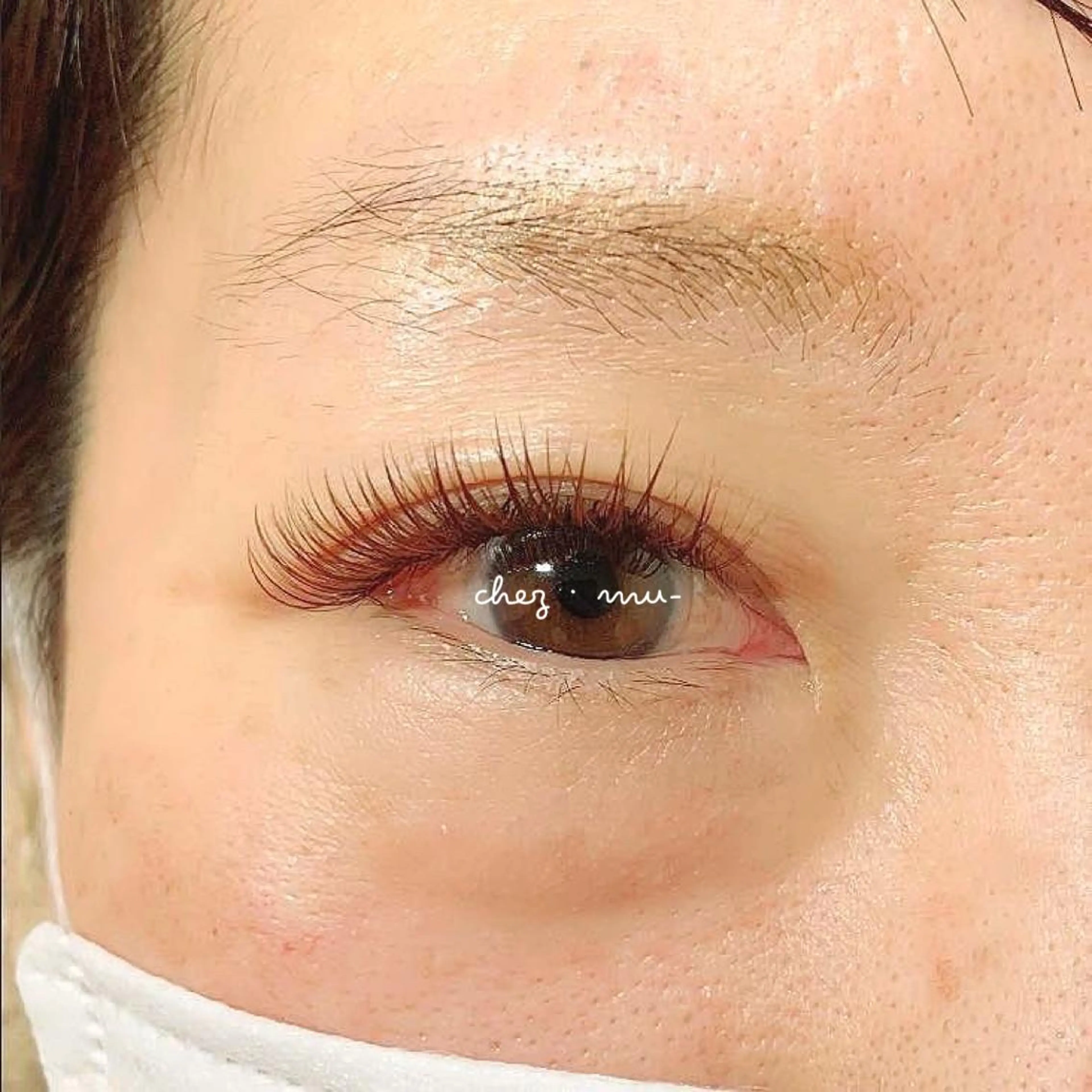 マツエク・マツパ ブラウンラッシュ カラーマツエク Nail　Space Junx /水成のマツエク・マツパデザイン