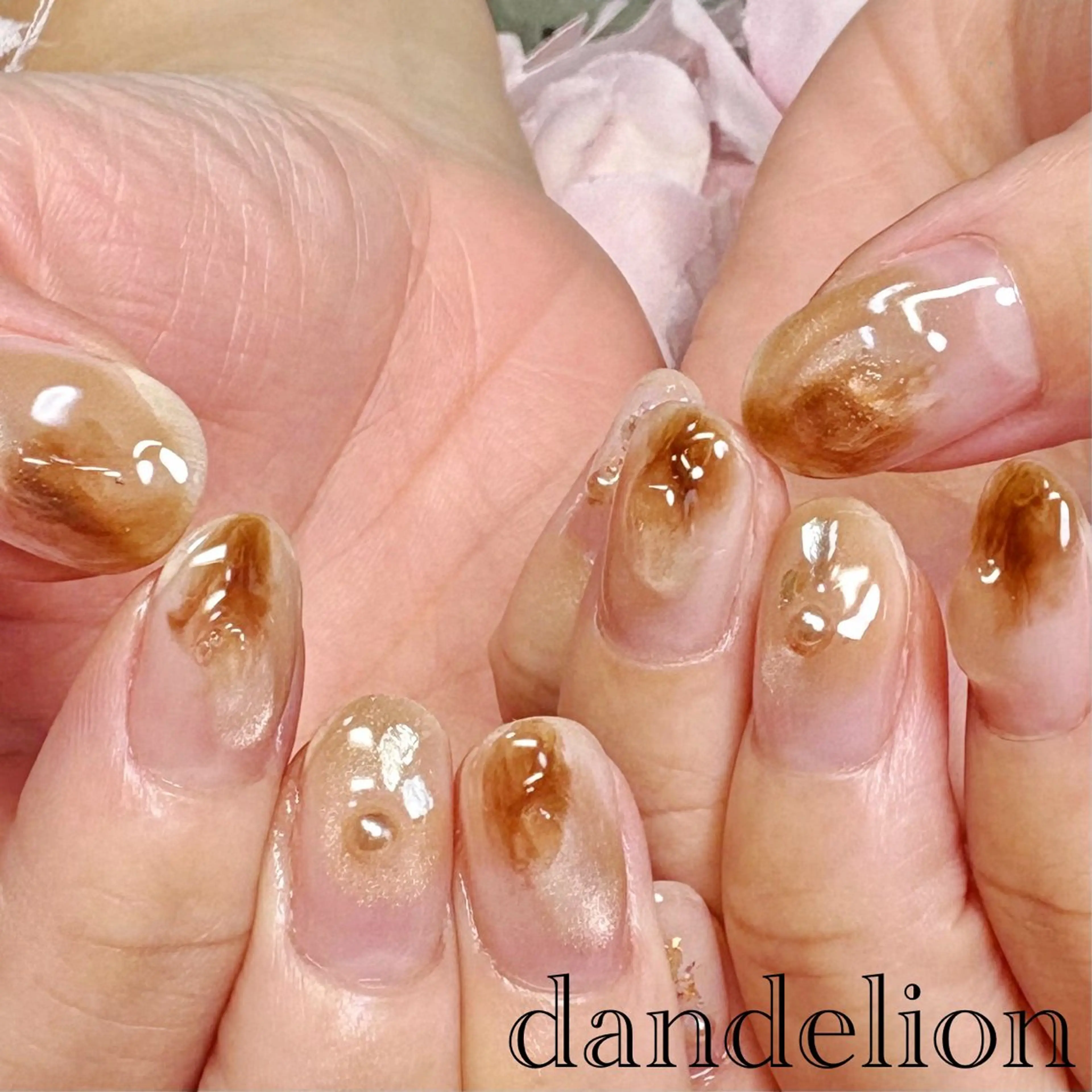 ネイル ハンドネイル ハンドケア dandelion ダンデライオンのネイルデザイン