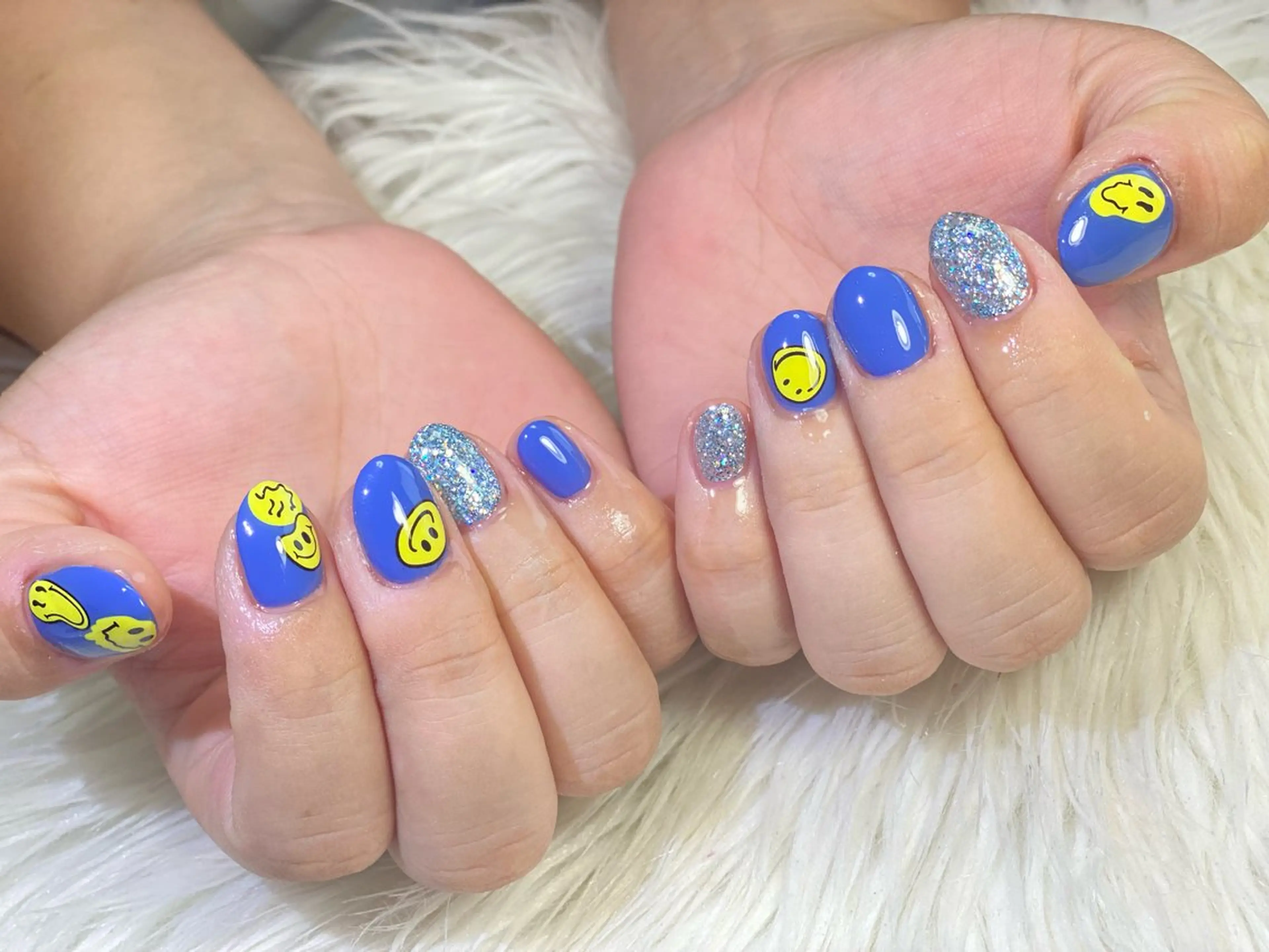 ネイル ブルー ショートネイル Esthetic Will所属・will 有希のネイルデザイン