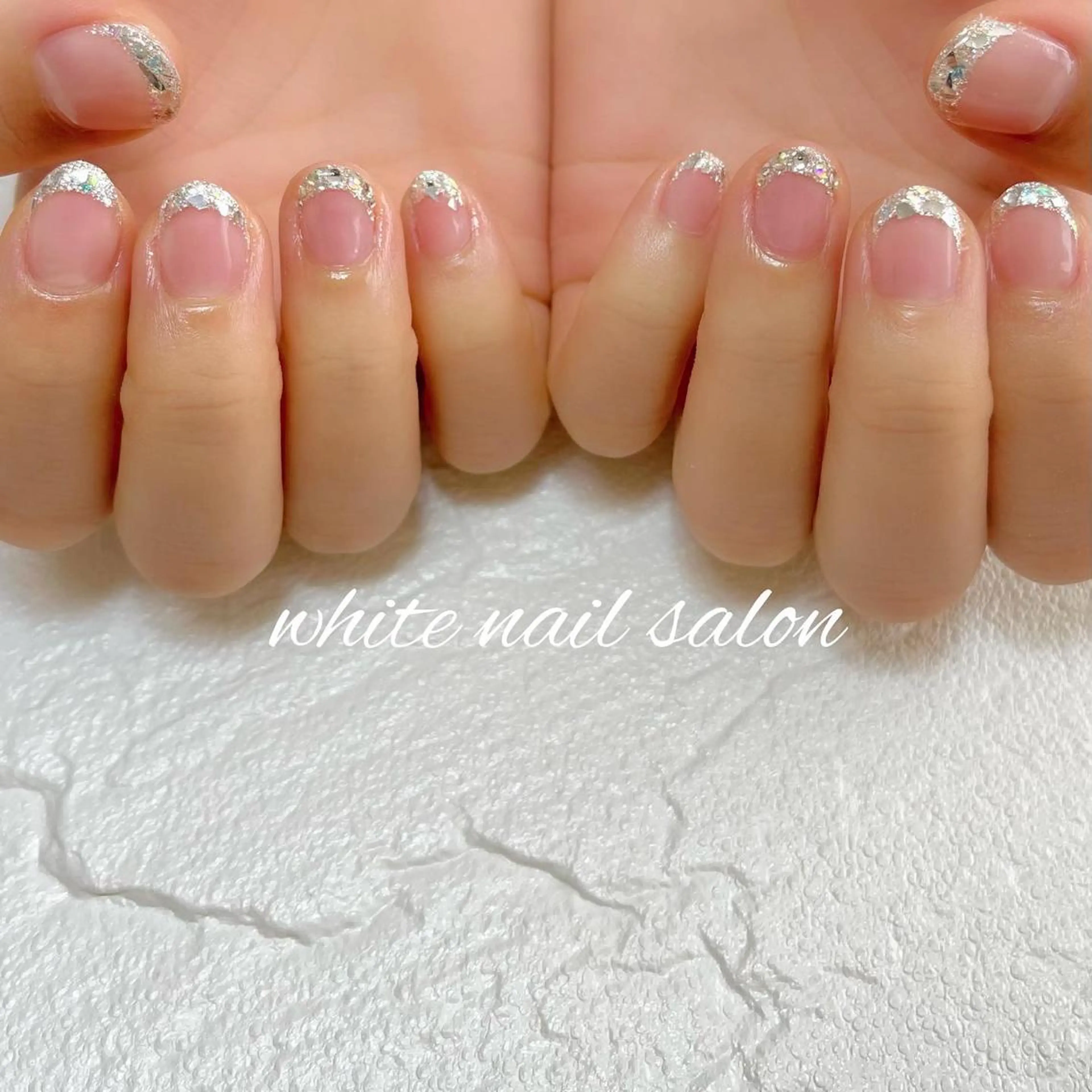 ネイル フットネイル ジェルネイル ハードジェル ラメ(グリッター) 持ち込み ハンドネイル white nail salonのネイルデザイン