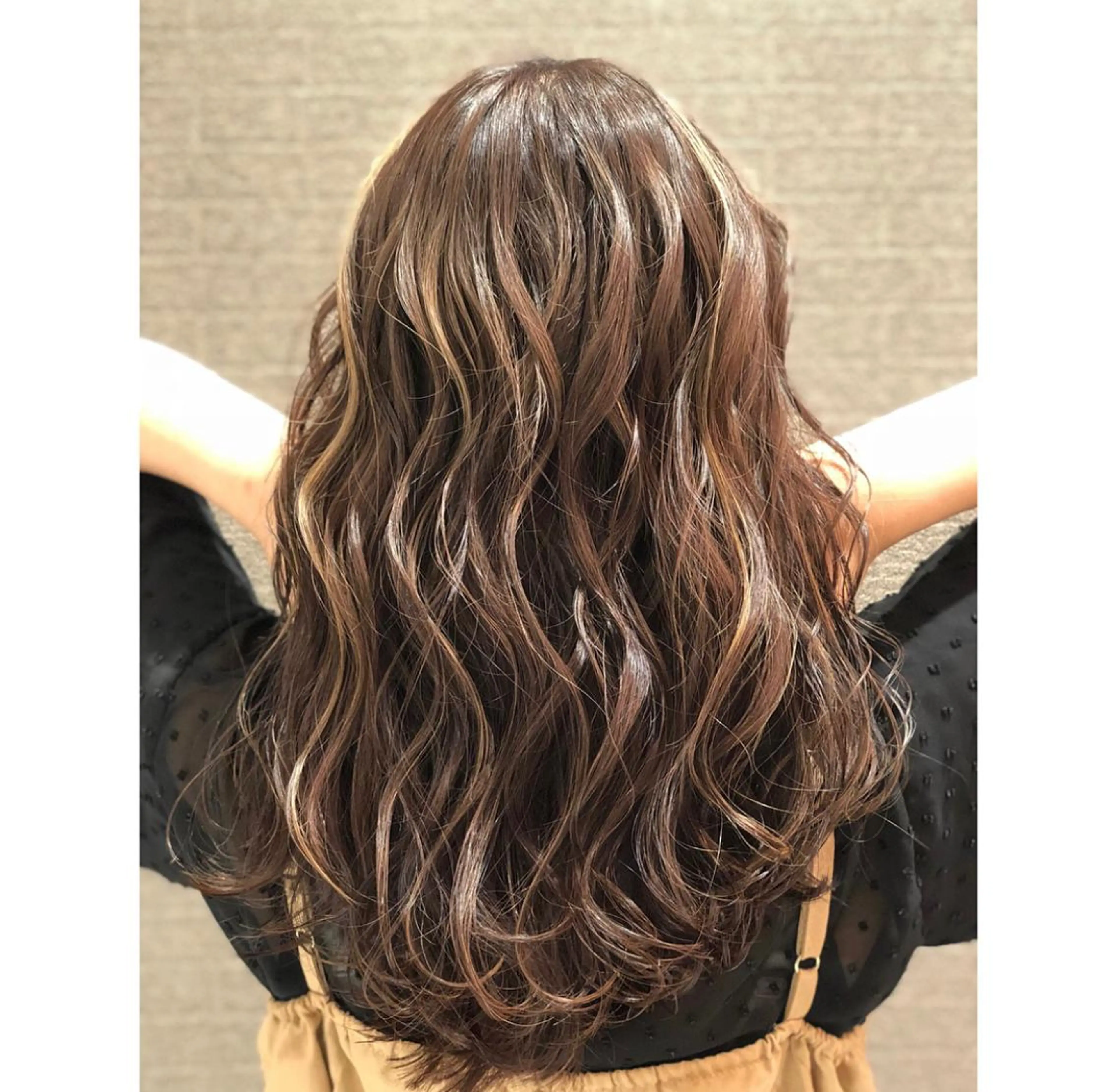 ミディアム カラー バレイヤージュ デザインカラー グラデーションカラー ハイライトカラー ハイトーンカラー アンドウ ユウ/ レイヤーカット/韓国のヘアスタイル