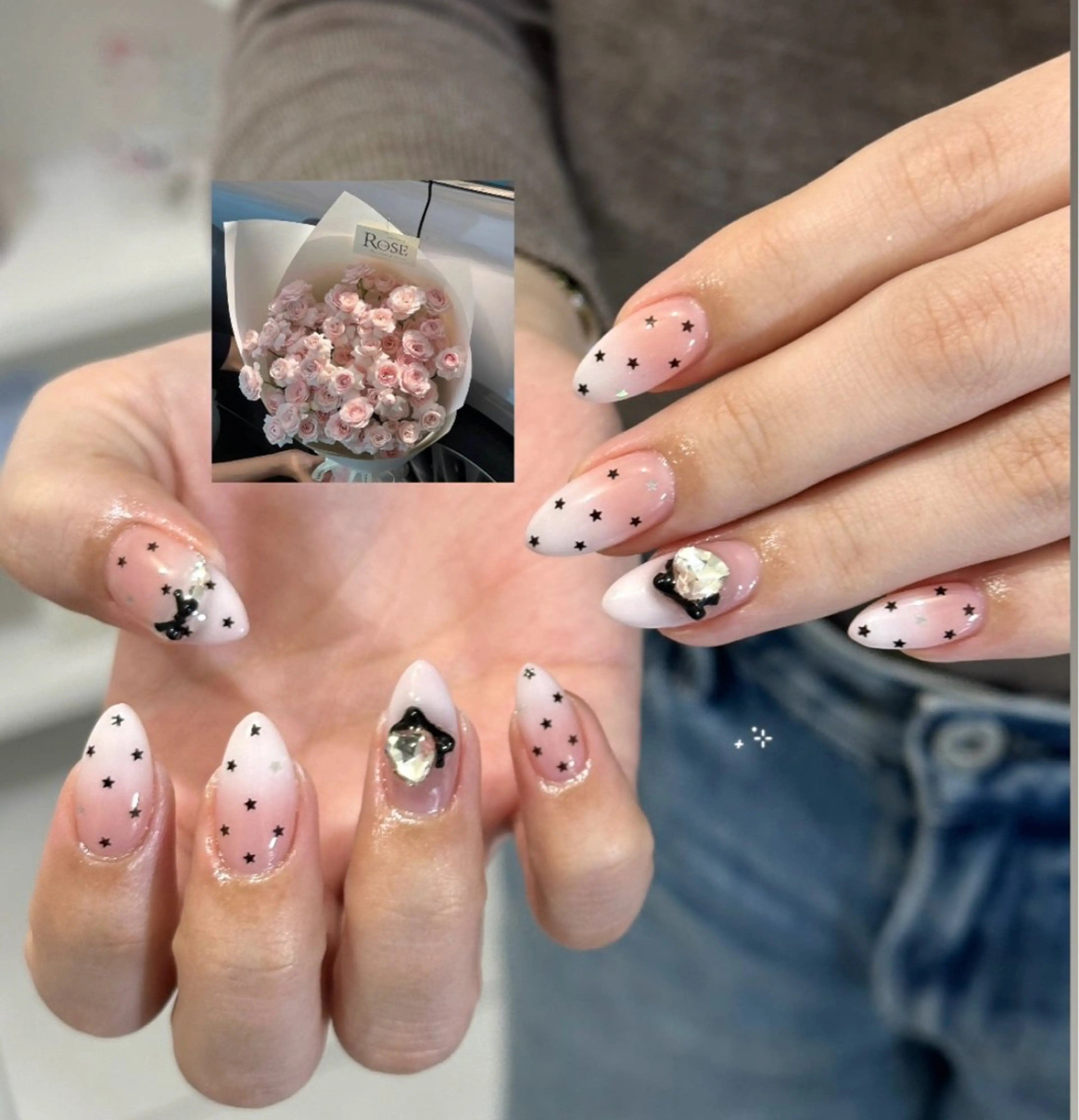 ネイル ハート リボン 春ネイル ハンドネイル 韓国ネイル♡ mimyのネイルデザイン