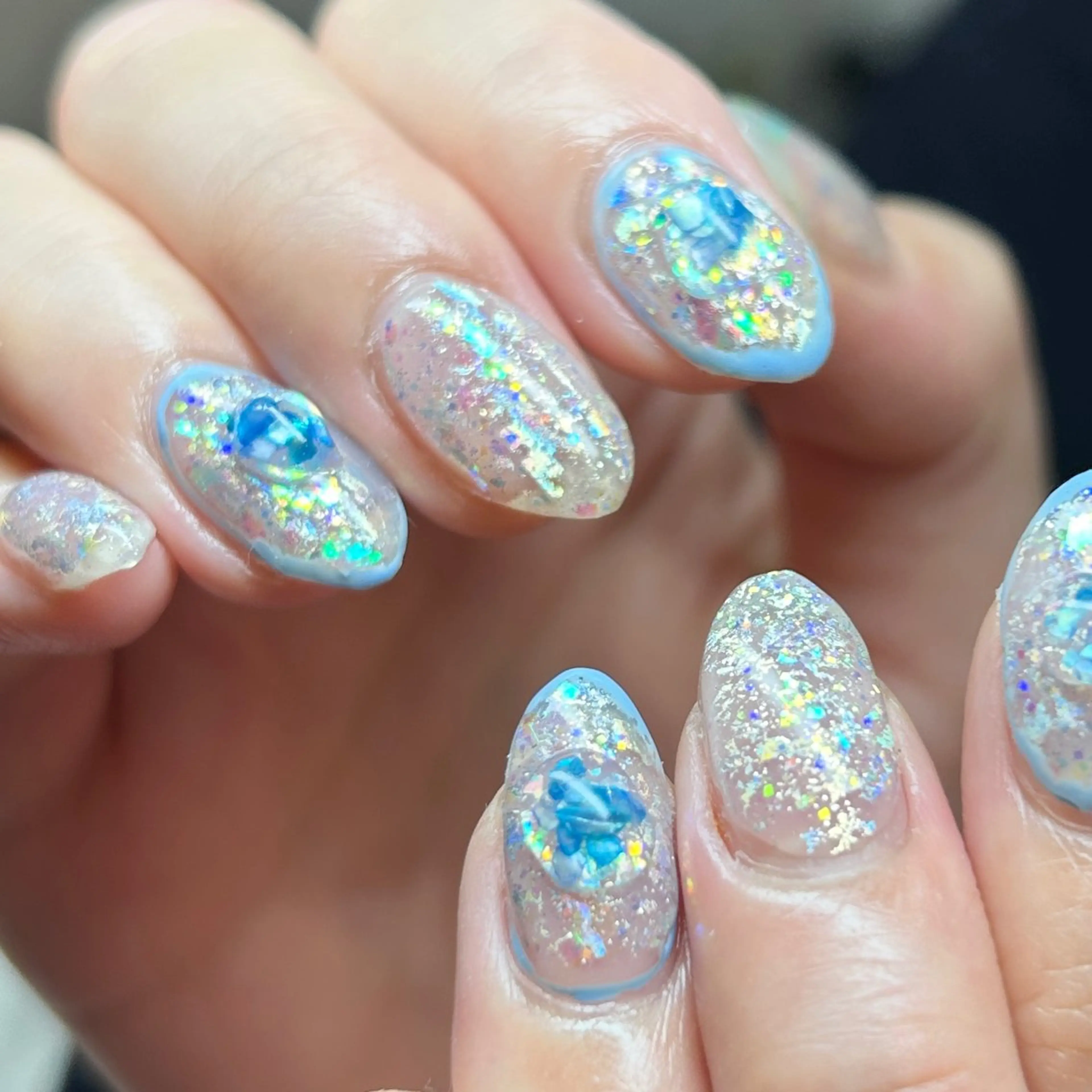 ネイル アートネイル クリアネイル ぷっくりネイル はあとねいる筑紫口店 Hitomiのネイルデザイン