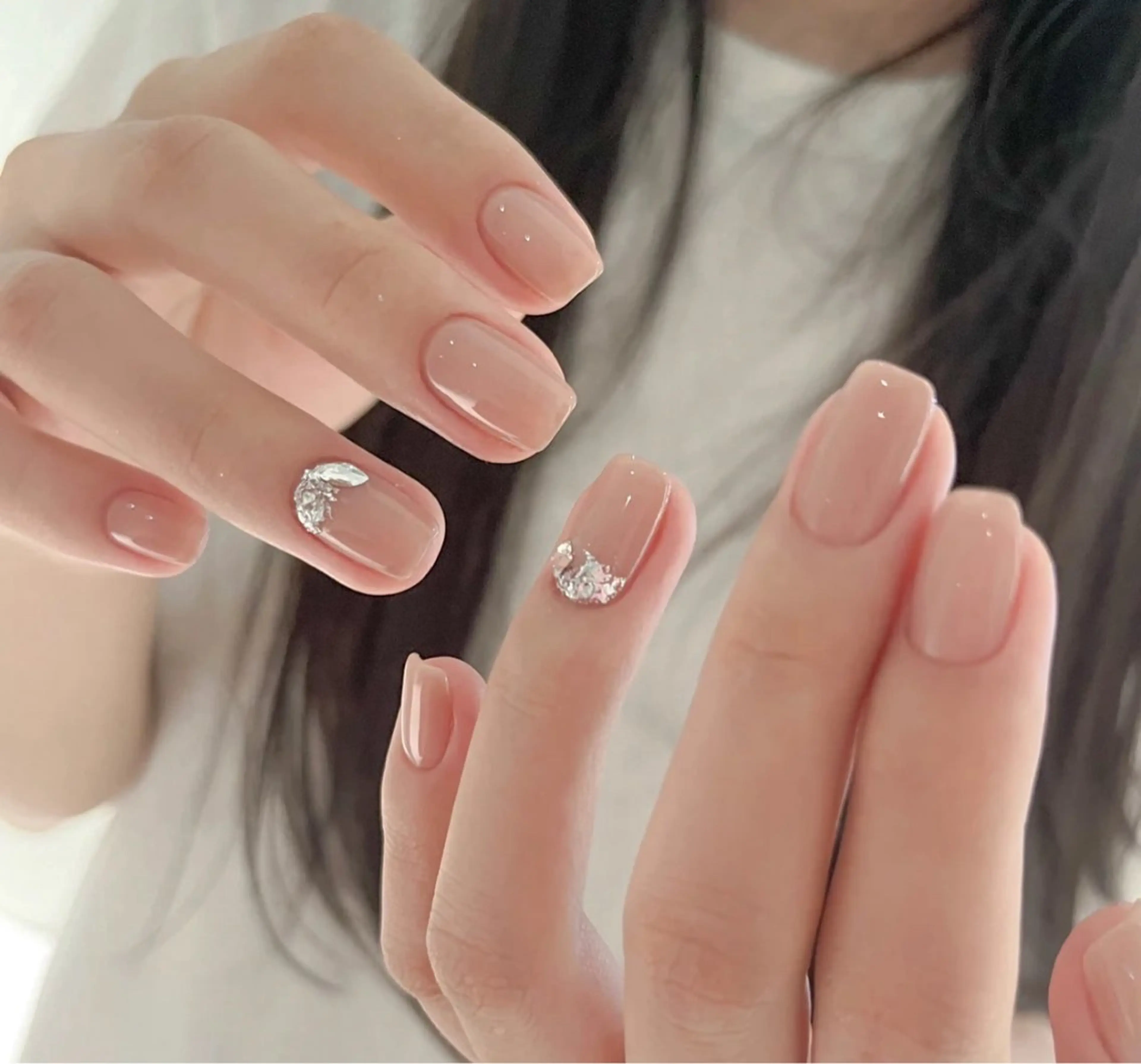 🙆🏻‍♀️シンプルオフェンスネイル❣️ソフトジェル付け替えオフずっと無料✨の写真