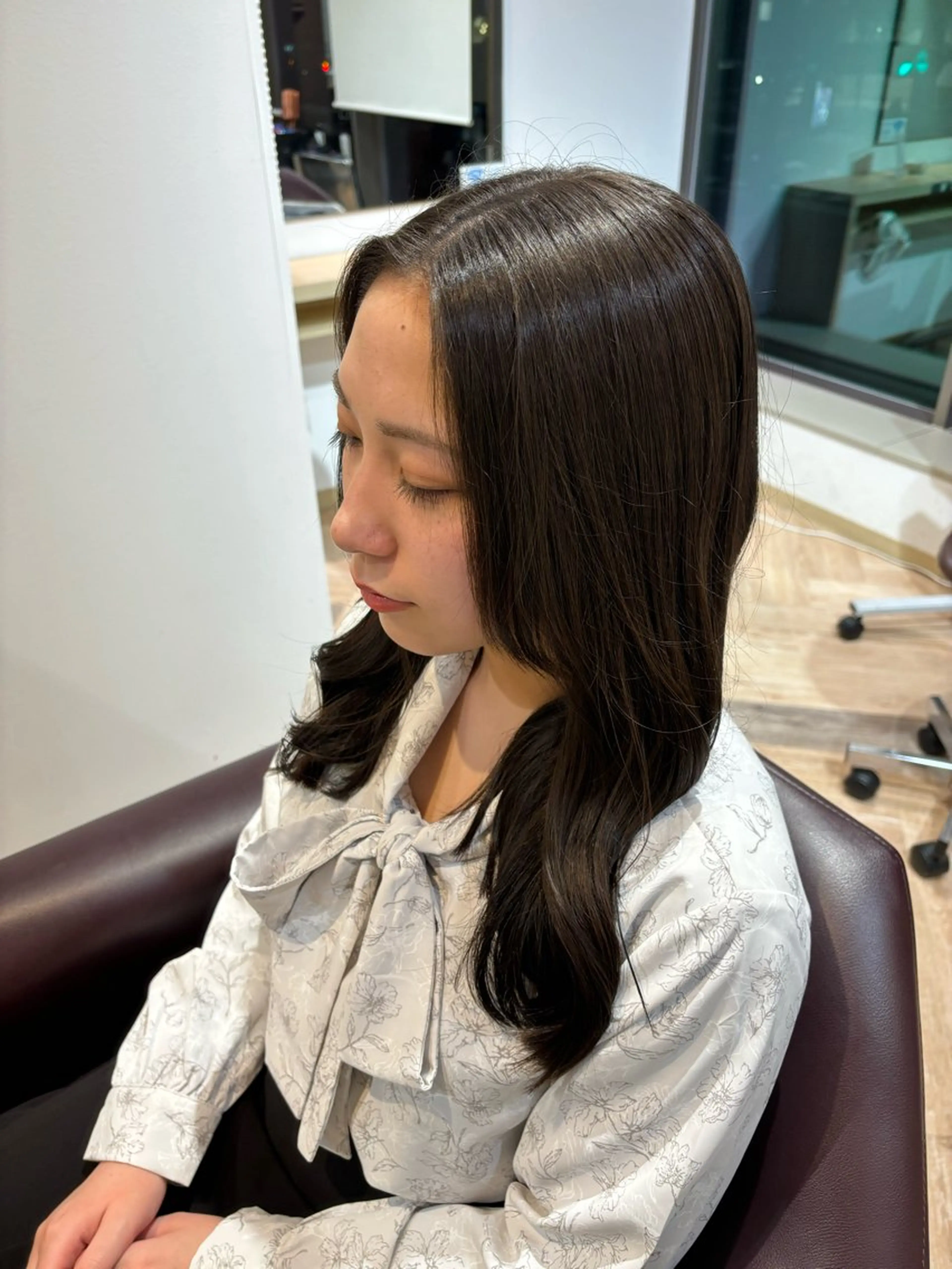 ロング 韓国風ヘア カット ゆい/パーマ/レイヤ ー/似合わせカラーのヘアスタイル