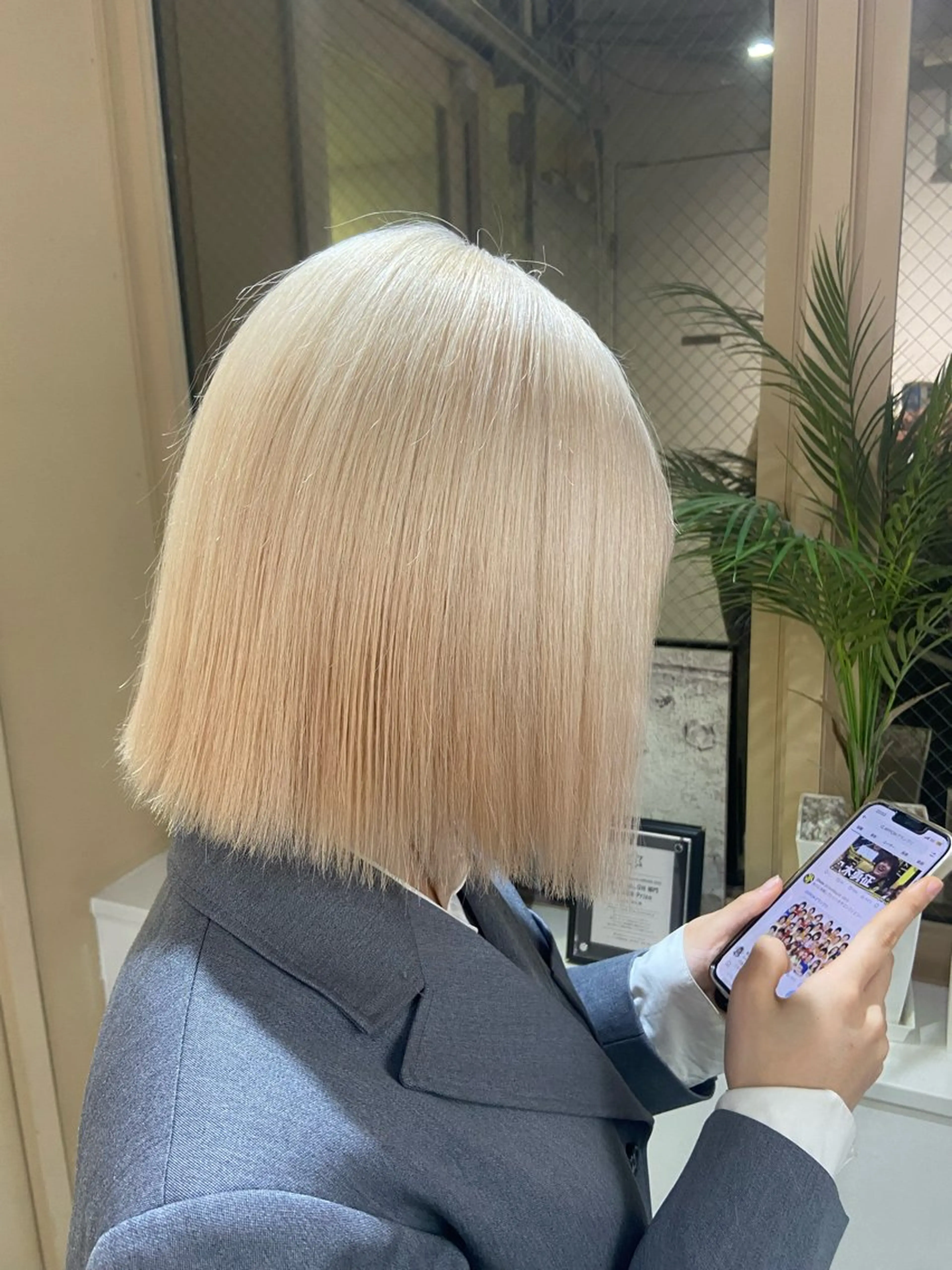 ハイブリーチ＋カラー（ケアブリーチ無料💓）リタッチ可の写真