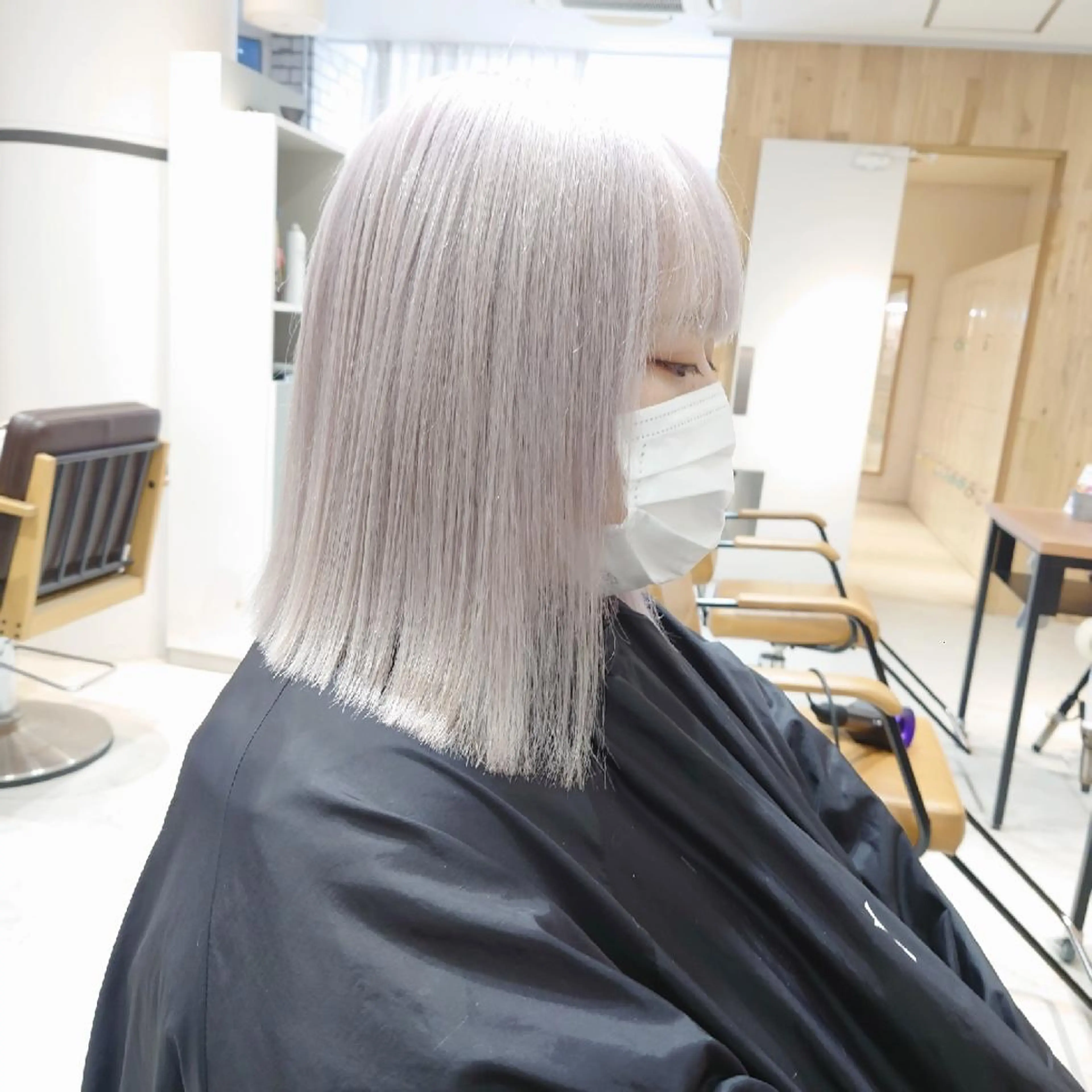 ミディアム カラー ブリーチ ボブ ヘアカラー トリートメント 艶髪✨ブリーチ職人 井手正康のヘアスタイル
