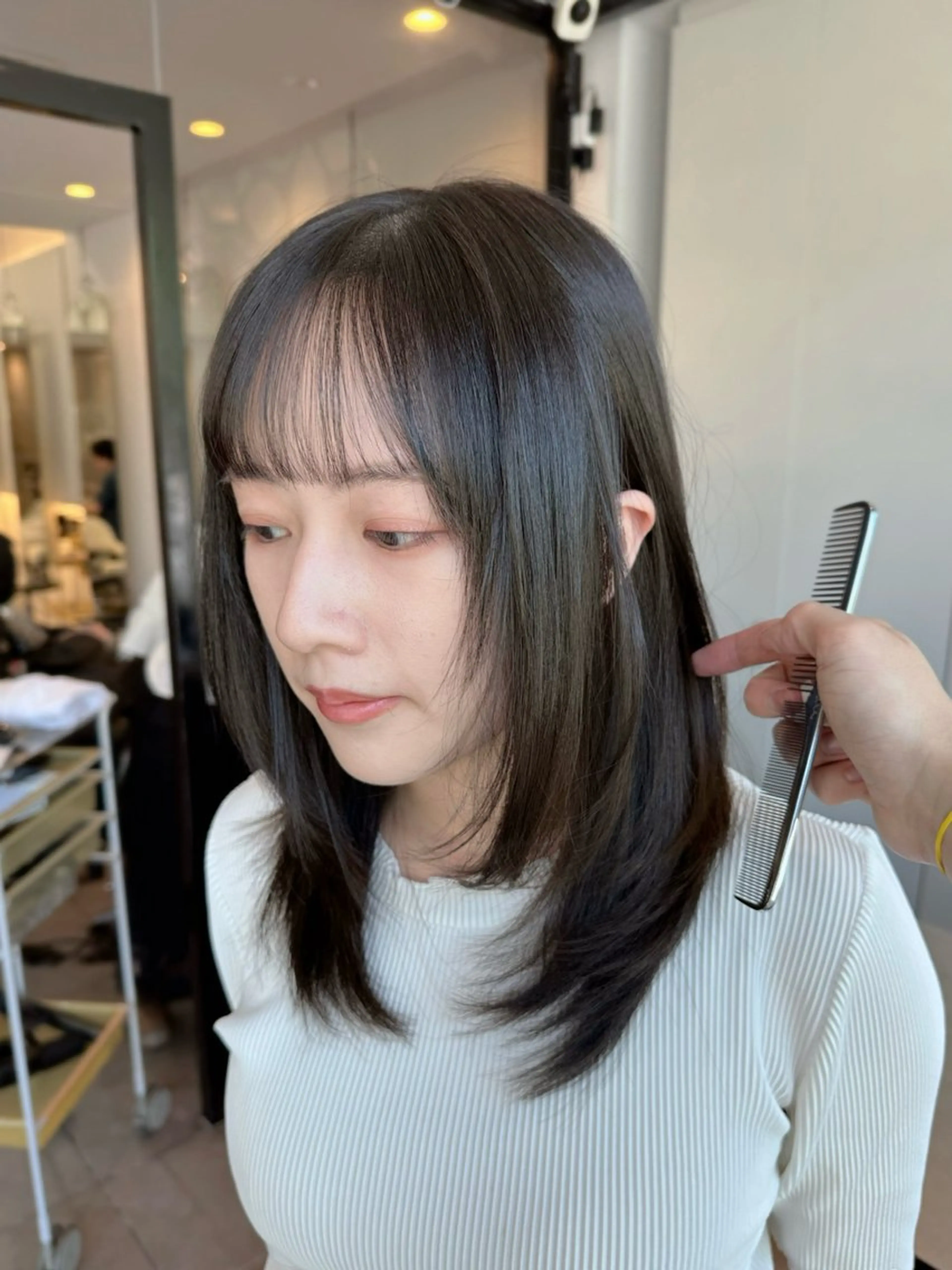 セミロング カット ヘアカラー 🫧TATSUYA/ 錦糸町ʕ•̫͡•のヘアスタイル