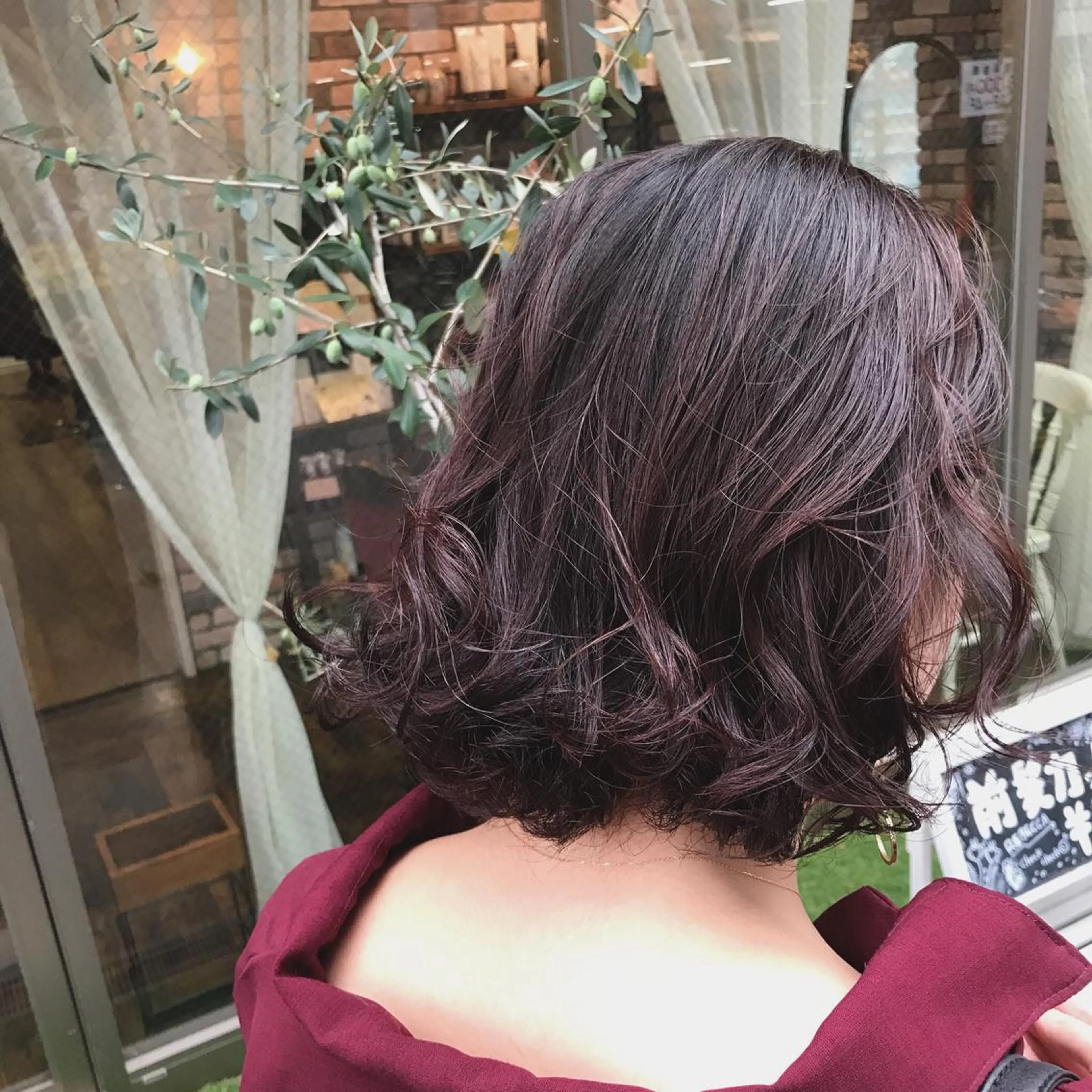 ショート カラー パーマ レッドカラー ヘアカラー トリートメント レイヤー/顔周り /AKARIのヘアスタイル