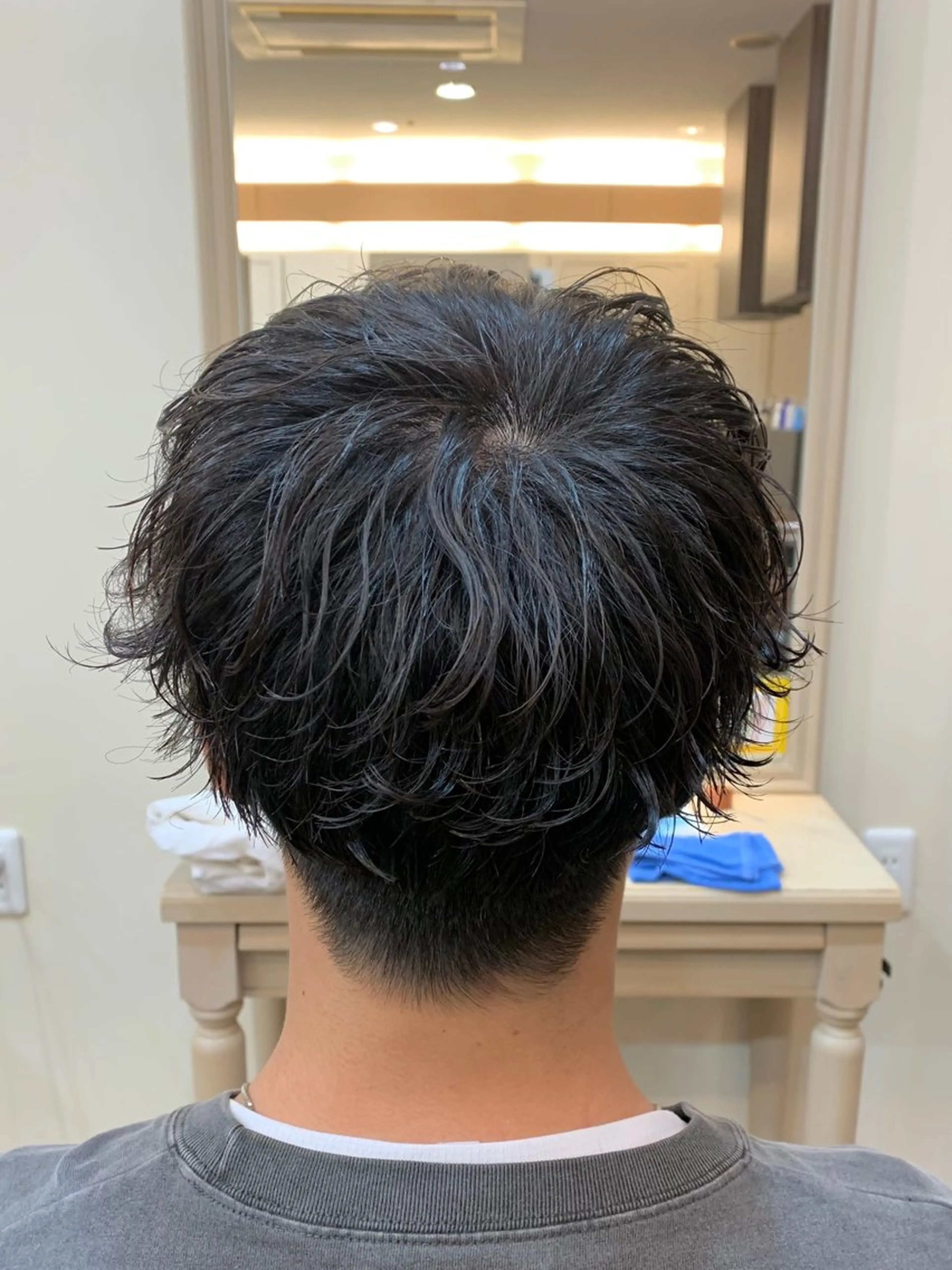 メンズ メンズパーマ 波巻きパーマ 福原遼華/小顔ショー ト/髪質改善のヘアスタイル