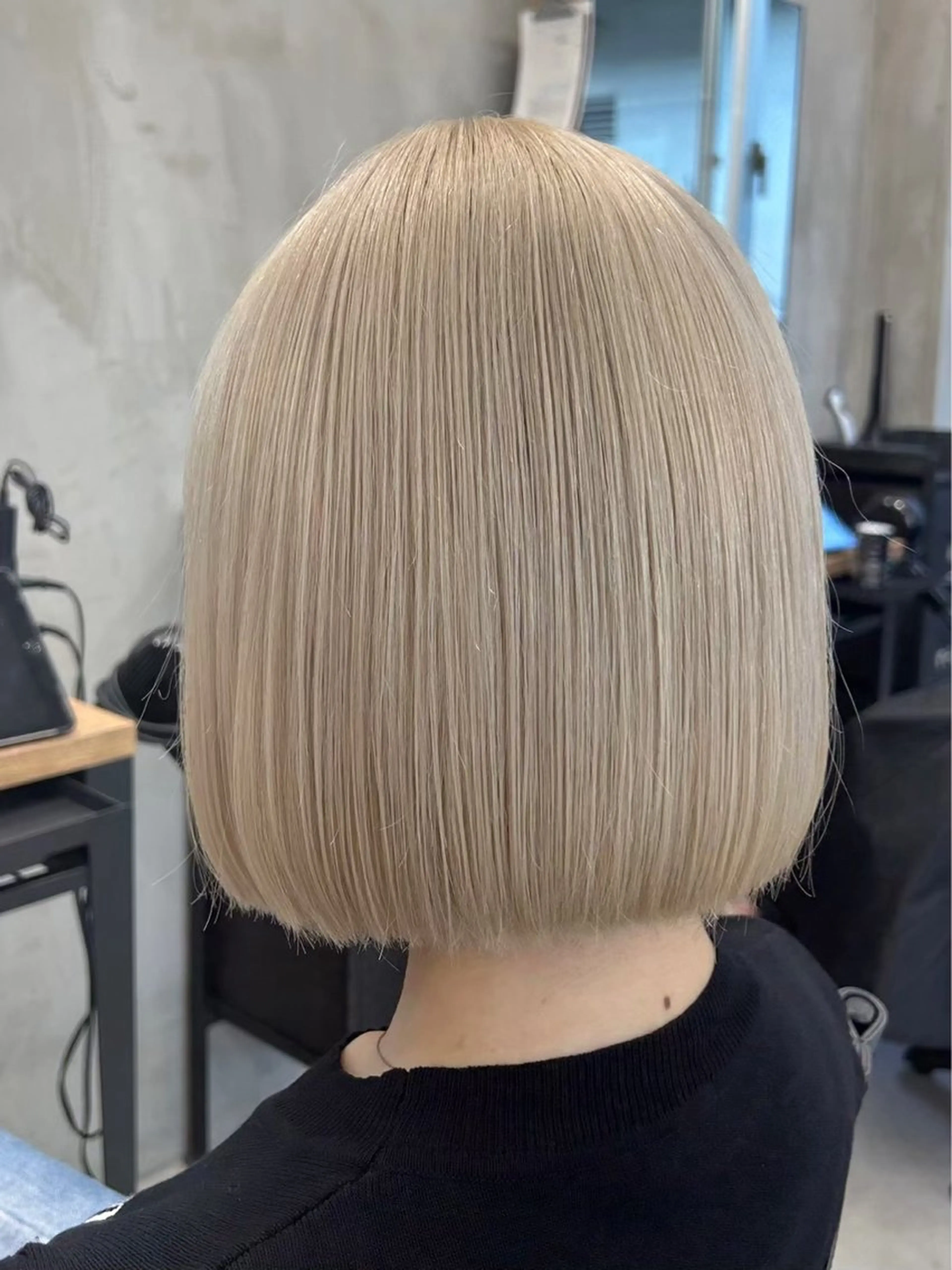 ミディアム カラー ヘアアレンジ ブロンド ボブ 🫧透明感カラー/ ナルハ🫧のヘアスタイル