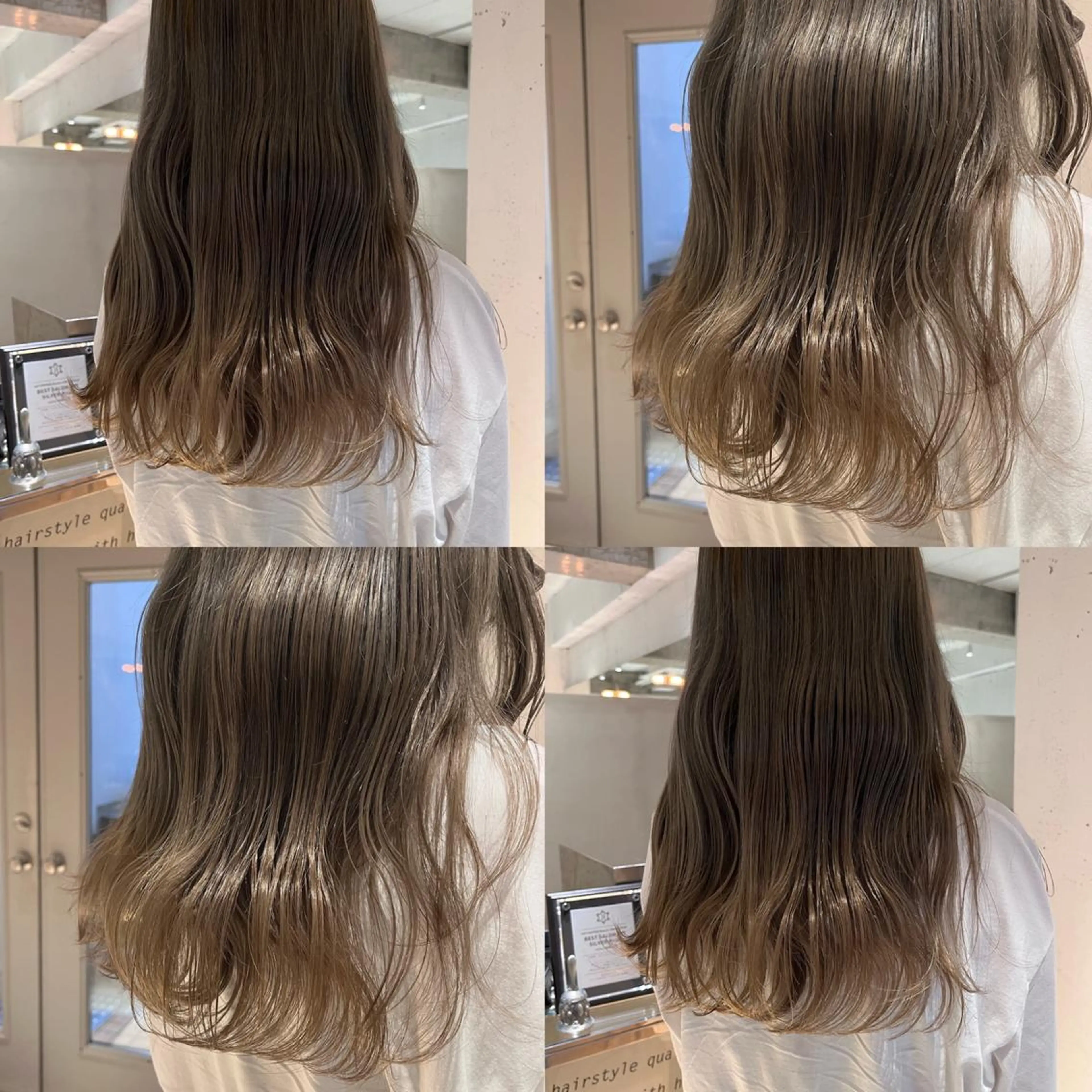 ロング カラー ベージュカラー ブリーチ ケアブリーチ ハイトーンカラー ミルクティーベージュ ヘアカラー トリートメント ヘッドスパ ヘアセット カジュアルを女っぽく 𝗮𝘆𝗮𝗰𝗼のヘアスタイル