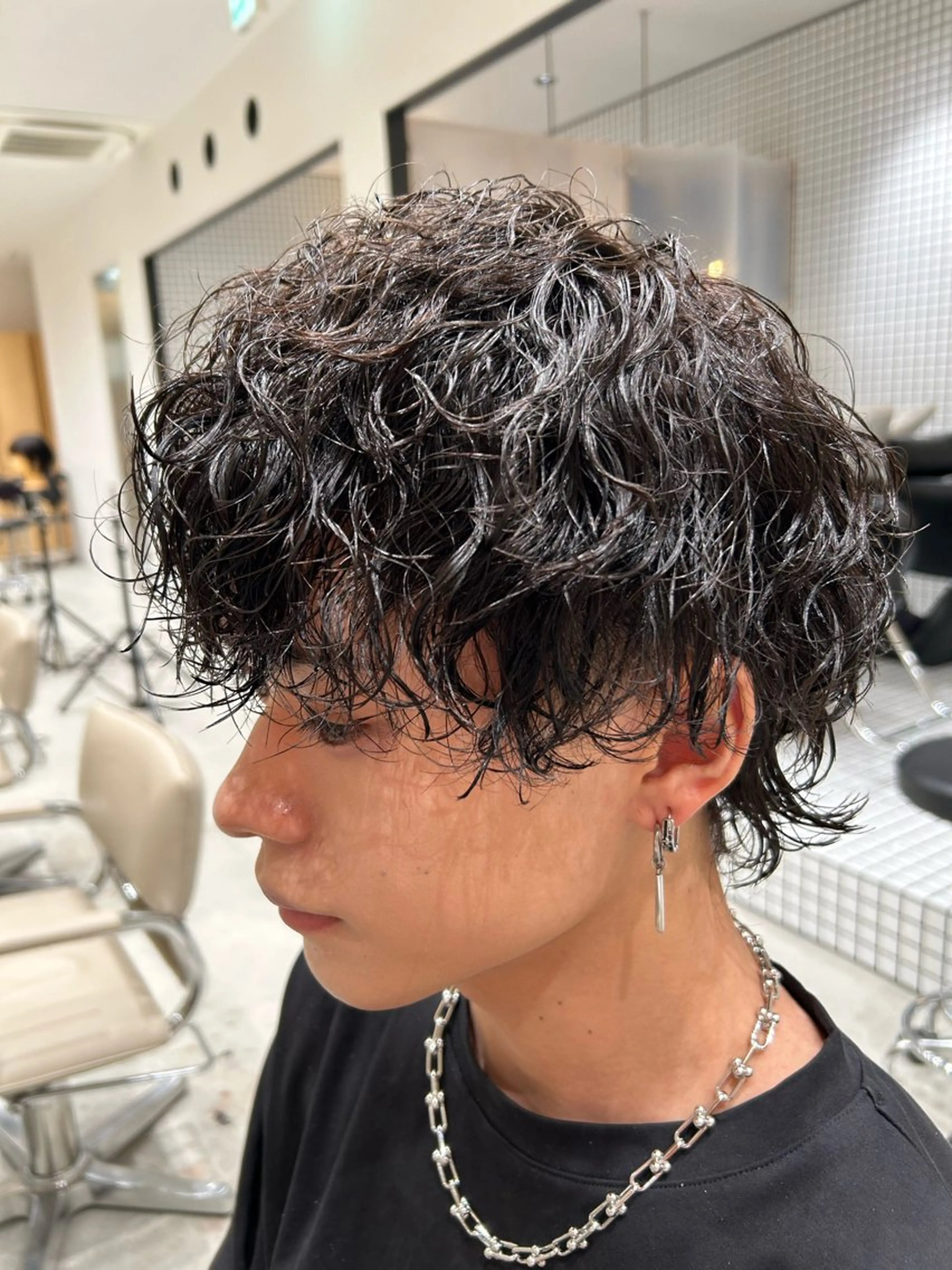 パーマ メンズ フェードカット メンズパーマ 波巻きパーマ カット パーマ 🐲ツイスパ🐲 フェード/龍のヘアスタイル