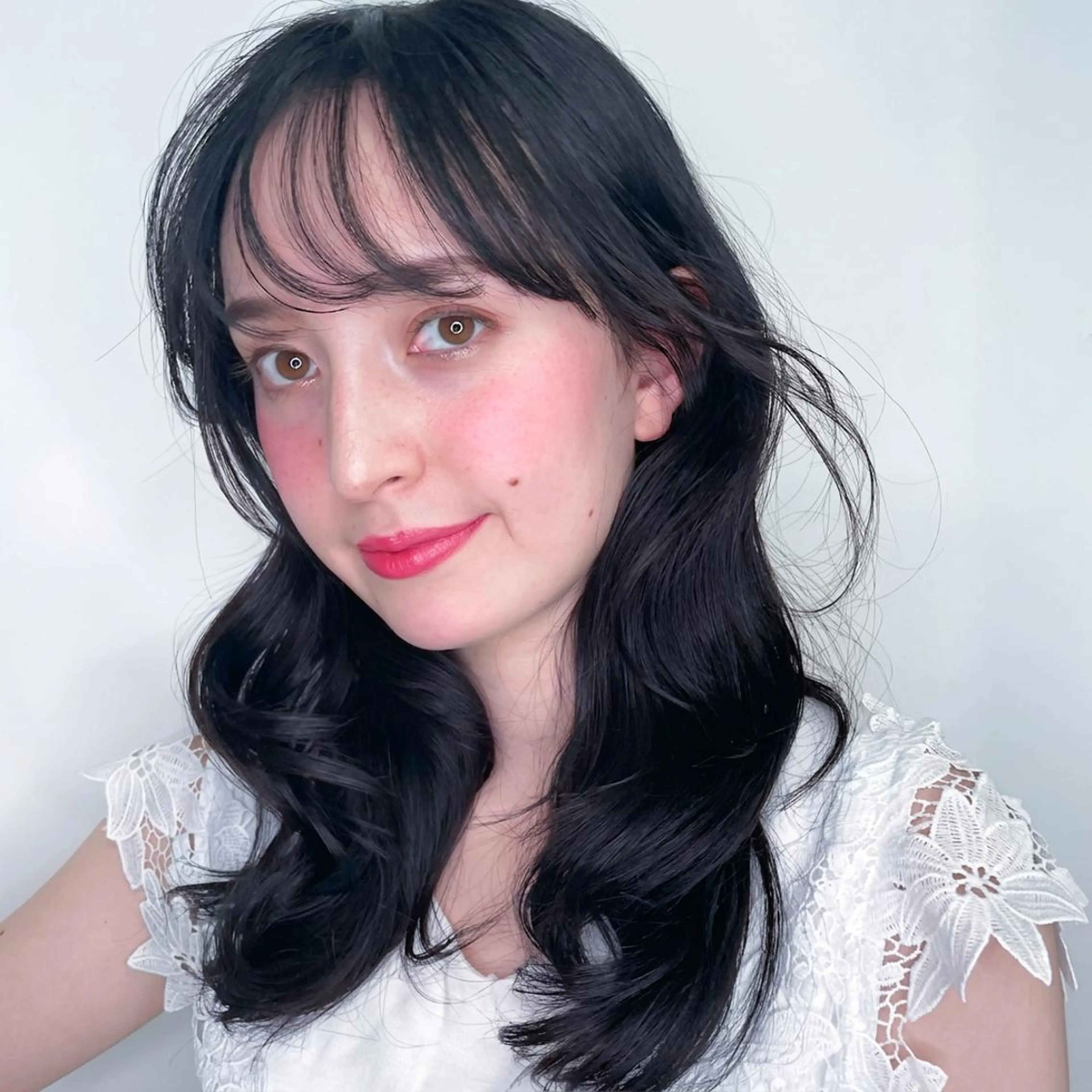 セミロング レイヤーカット／韓国 🤎きのした いちかのヘアスタイル