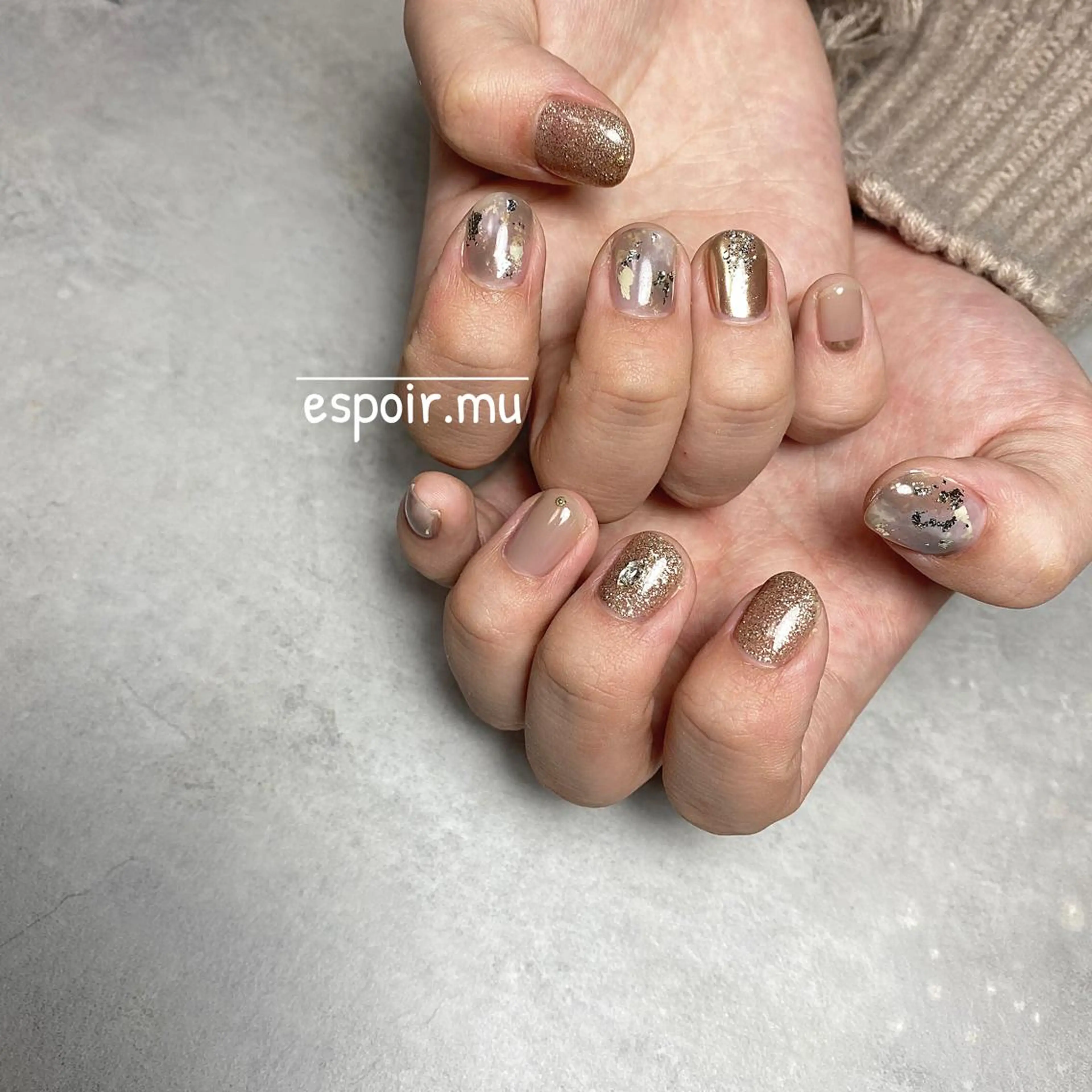 ショート ネイル espoir. muのネイルデザイン