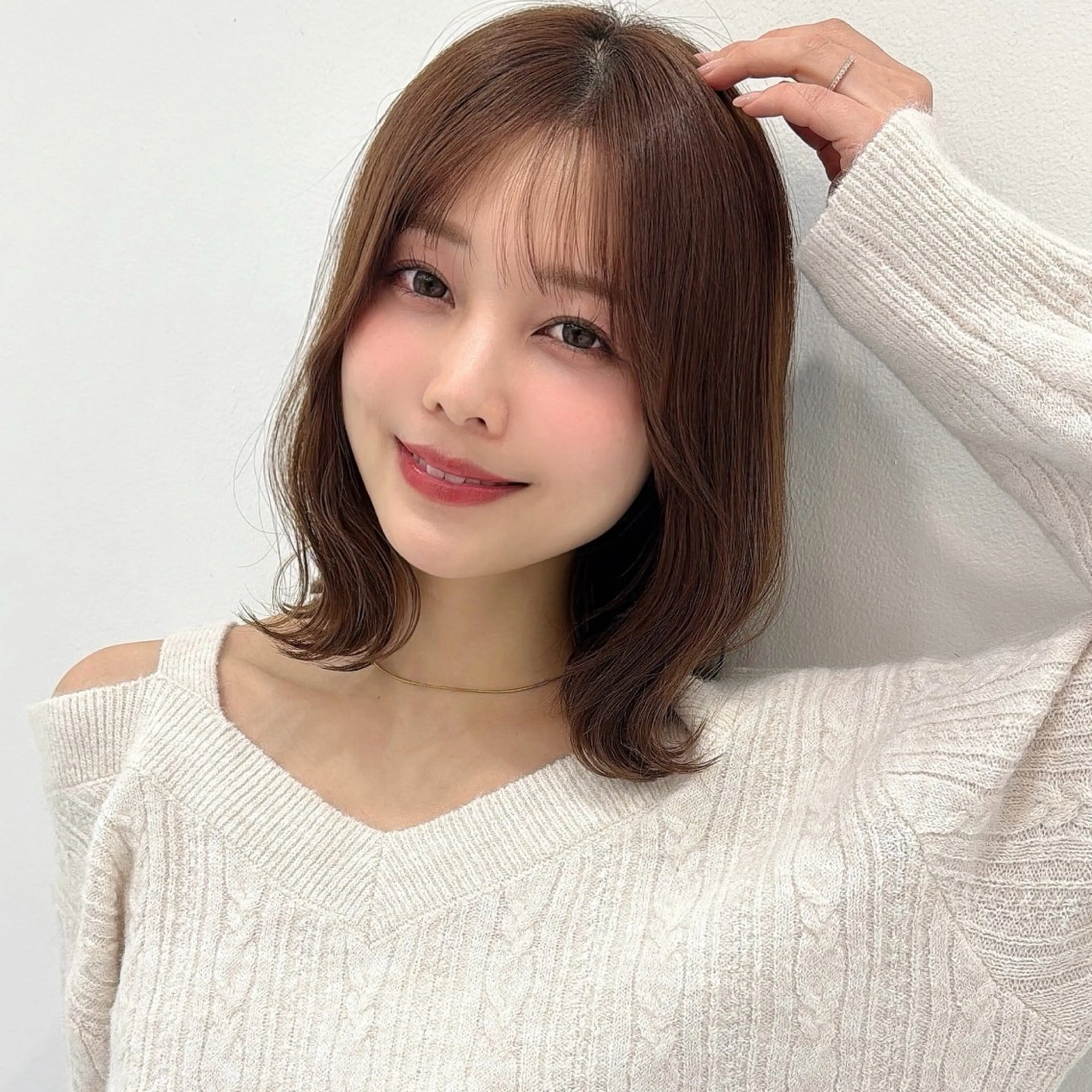 ミディアム カラー ボブ カット ヘアカラー トリートメント ボブ/レイヤー /植原健太のヘアスタイル