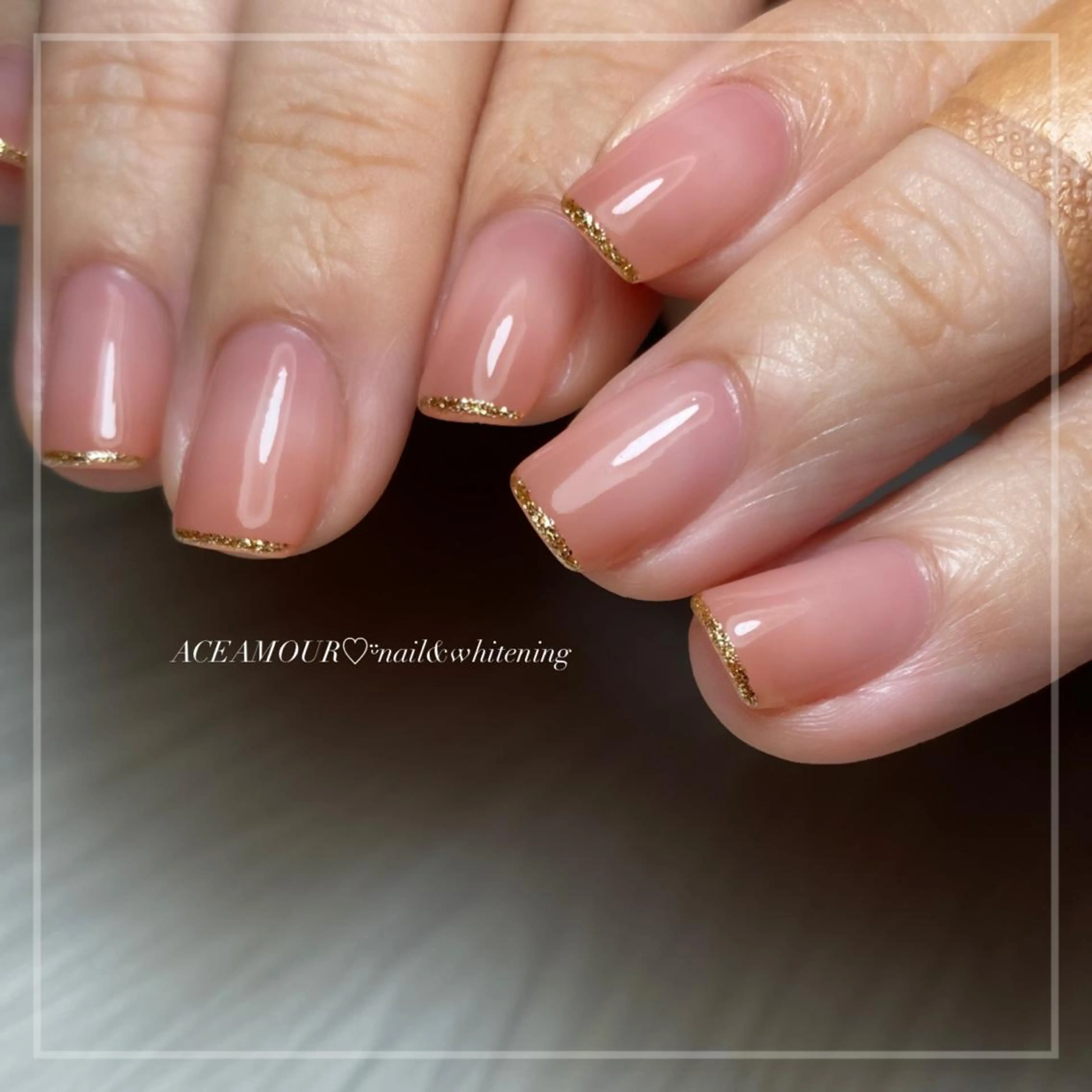 ネイル ラメ(グリッター) ワンカラーネイル ネイル/耳つぼ /新ホワイトニングのネイルデザイン