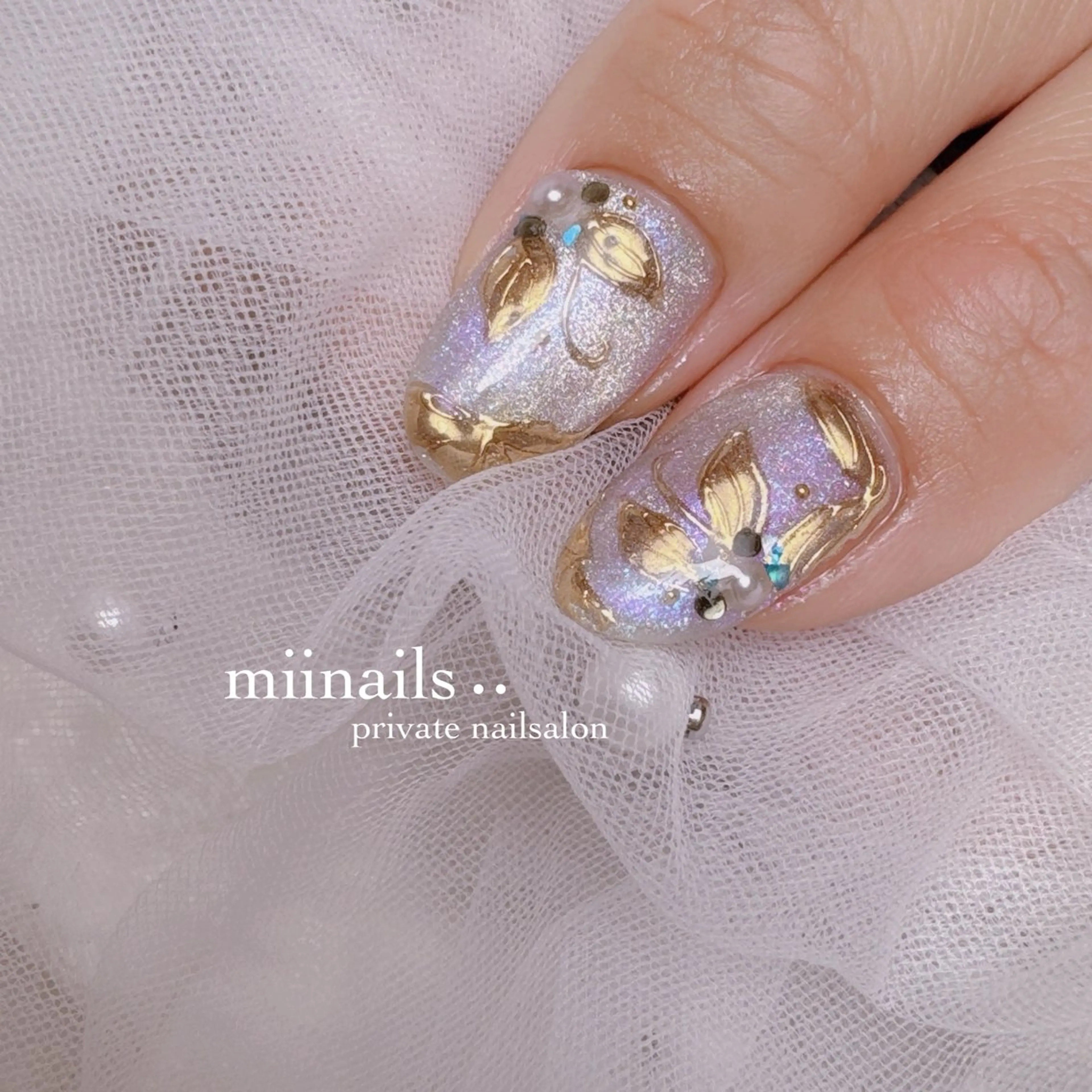 ネイル 韓国ネイル マグネットネイル ワンホンネイル ハンドネイル nailsalon miinailsのネイルデザイン