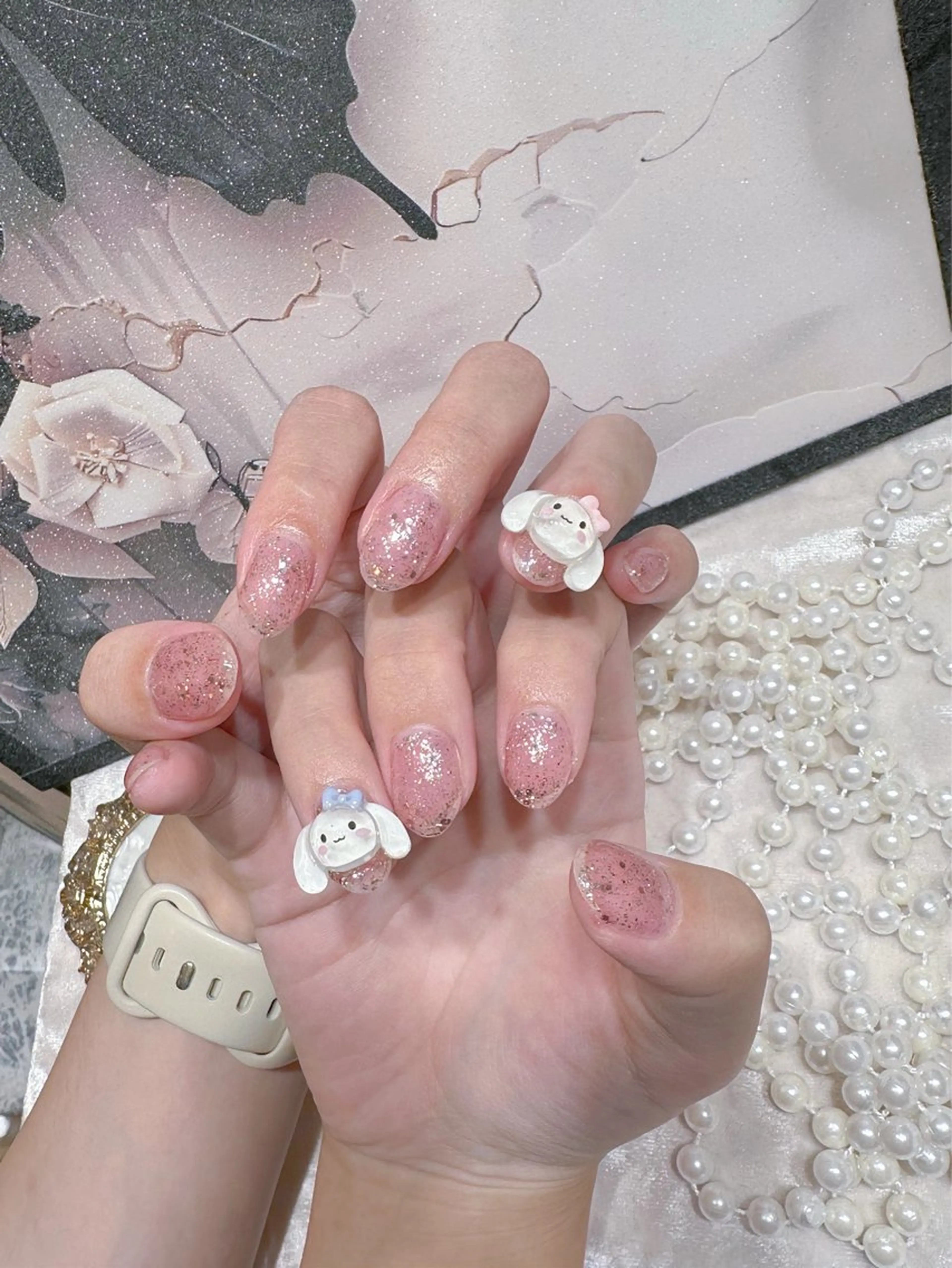 ネイル アートネイル フットネイル ジェルネイル ハート マグネットネイル Babarla　Nail　Salon所属・babarla Nailのネイルデザイン
