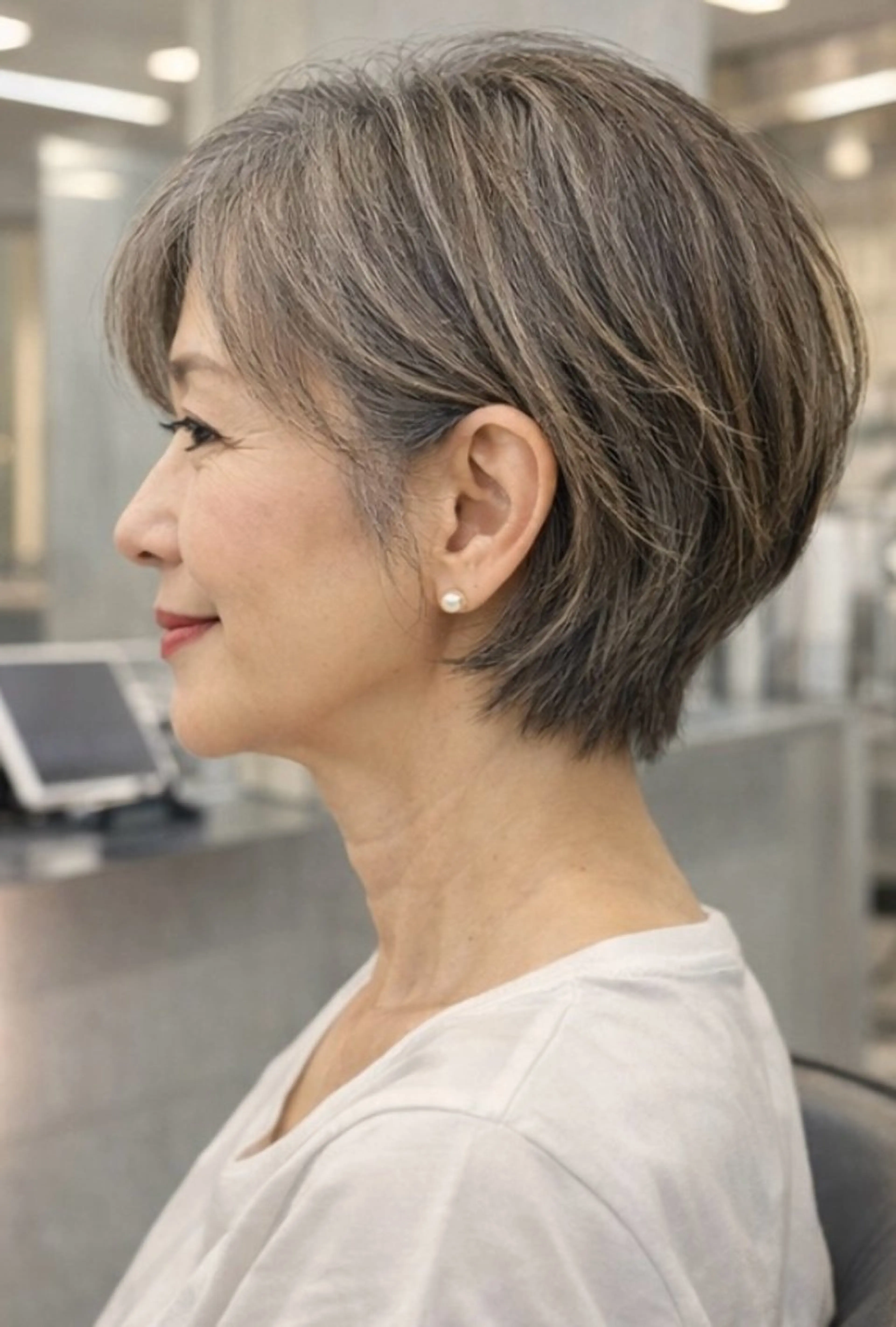 ショート カット ヘアカラー トリートメント 👑白髪ケア👑 ウメダナオヤのヘアスタイル