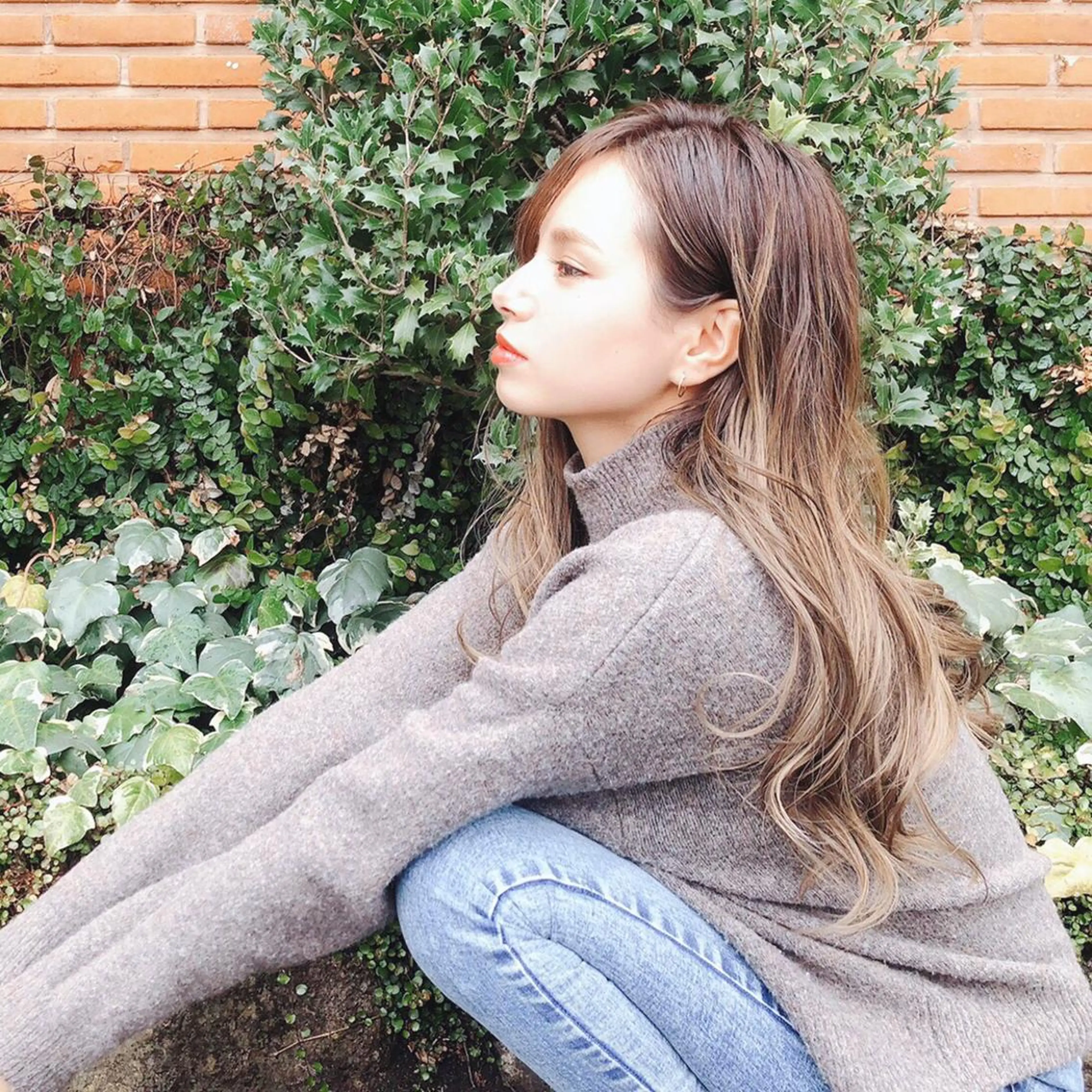 セミロング カラー パーマ ヘアアレンジ 【tejina】 ochiのヘアスタイル