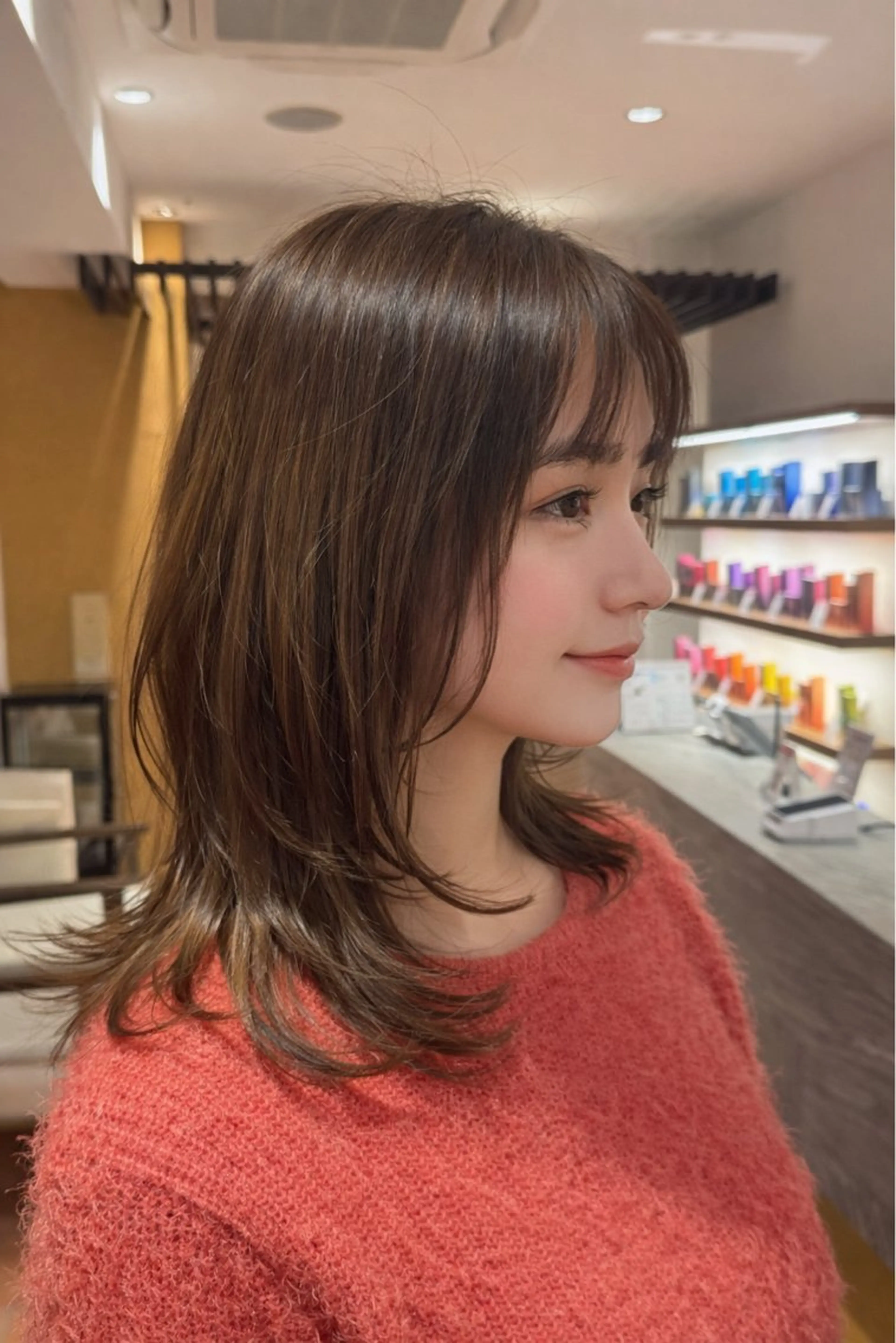 セミロング カラー カット ヘアカラー 髪質改善✨🫧三澤 廉 M.SLASHのヘアスタイル