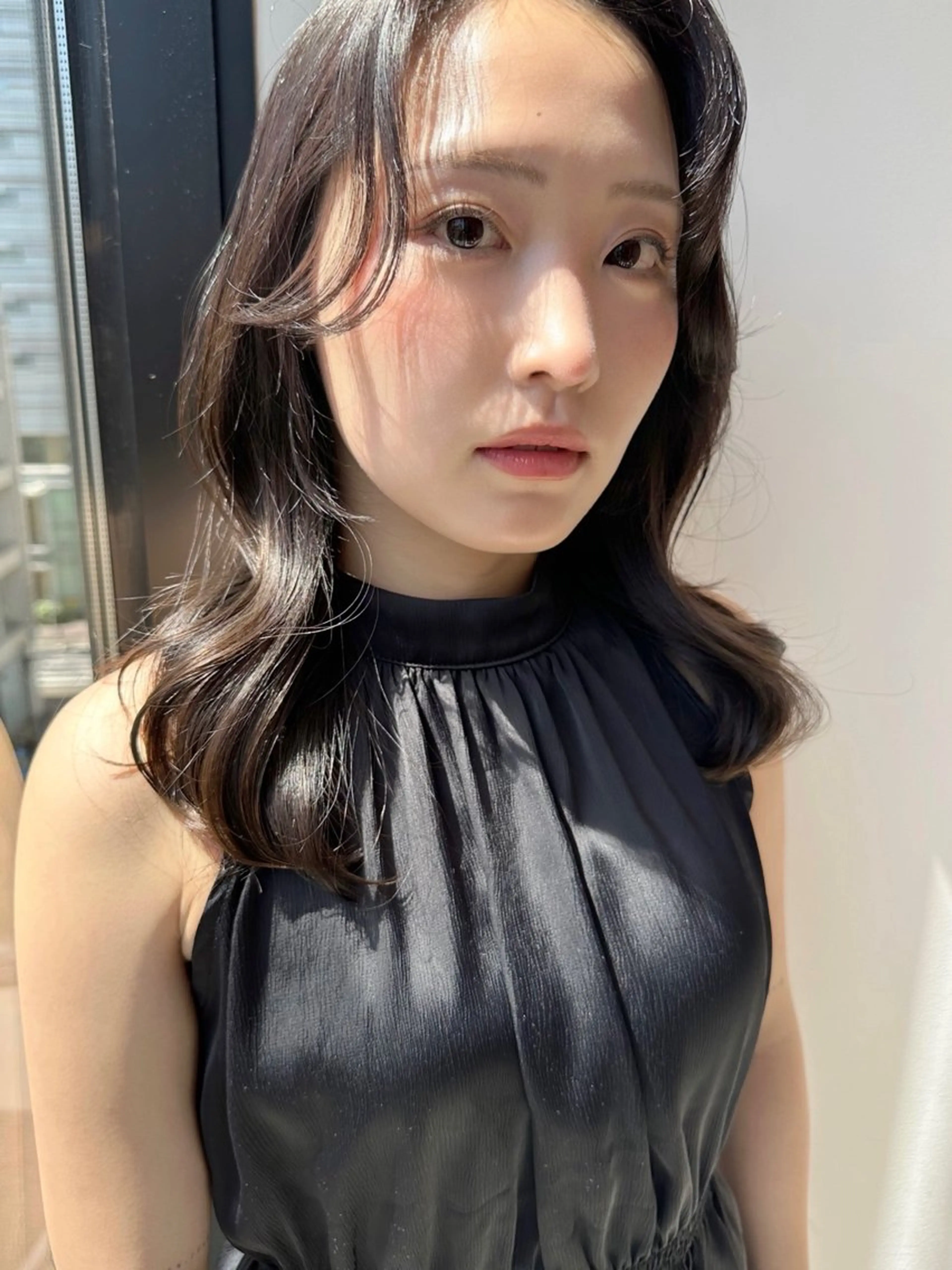 セミロング カラー 透明感カラー 顔周りカット レイヤーカット トリートメント カット ヘアカラー トリートメント 🩰ナチュラル可愛い kamicare🩰のヘアスタイル