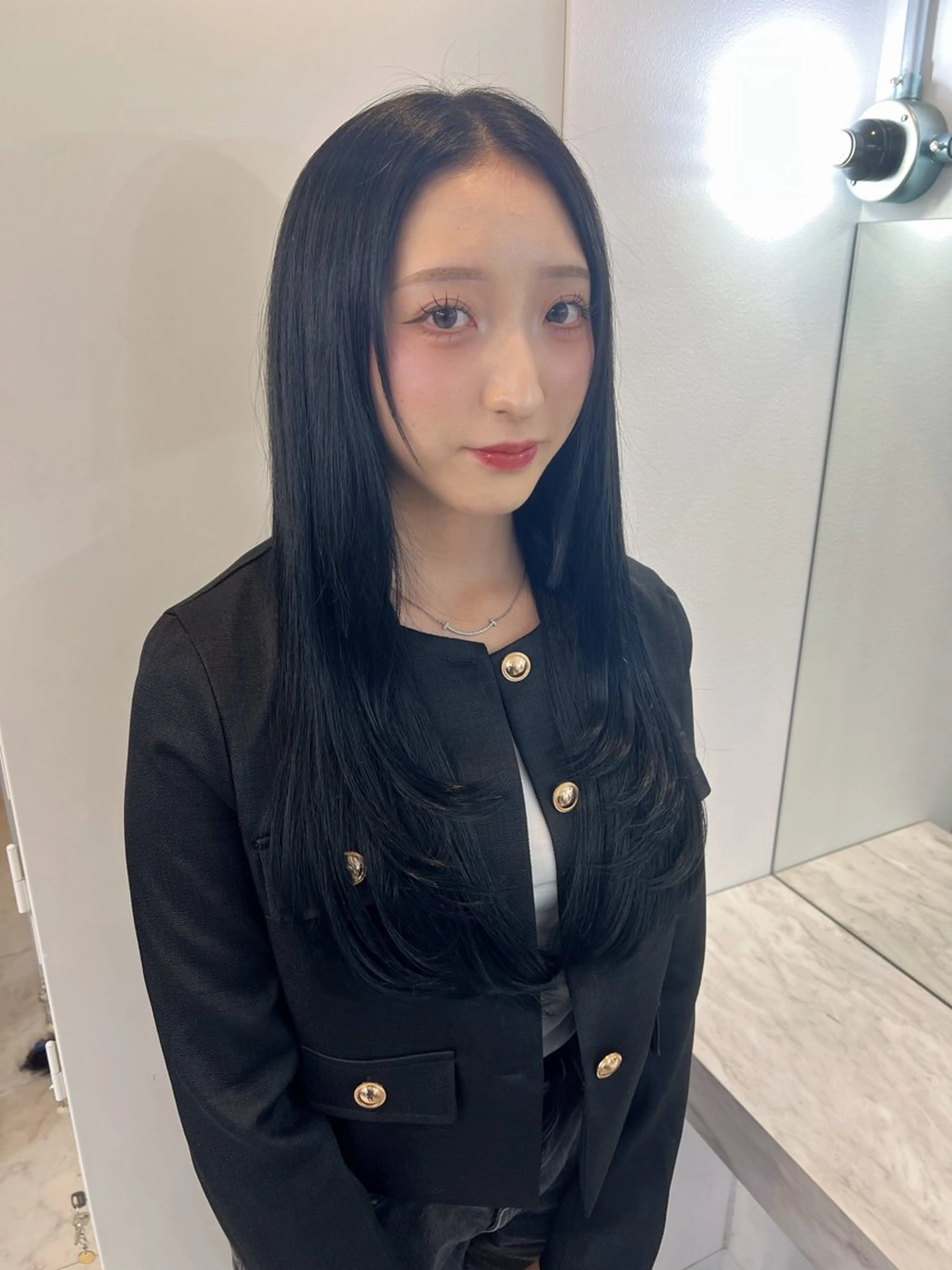 ロング カラー エクステ レイヤーカット カット エクステ ✨髪質改善✖︎韓国 レイヤー✨ナカムラのヘアスタイル