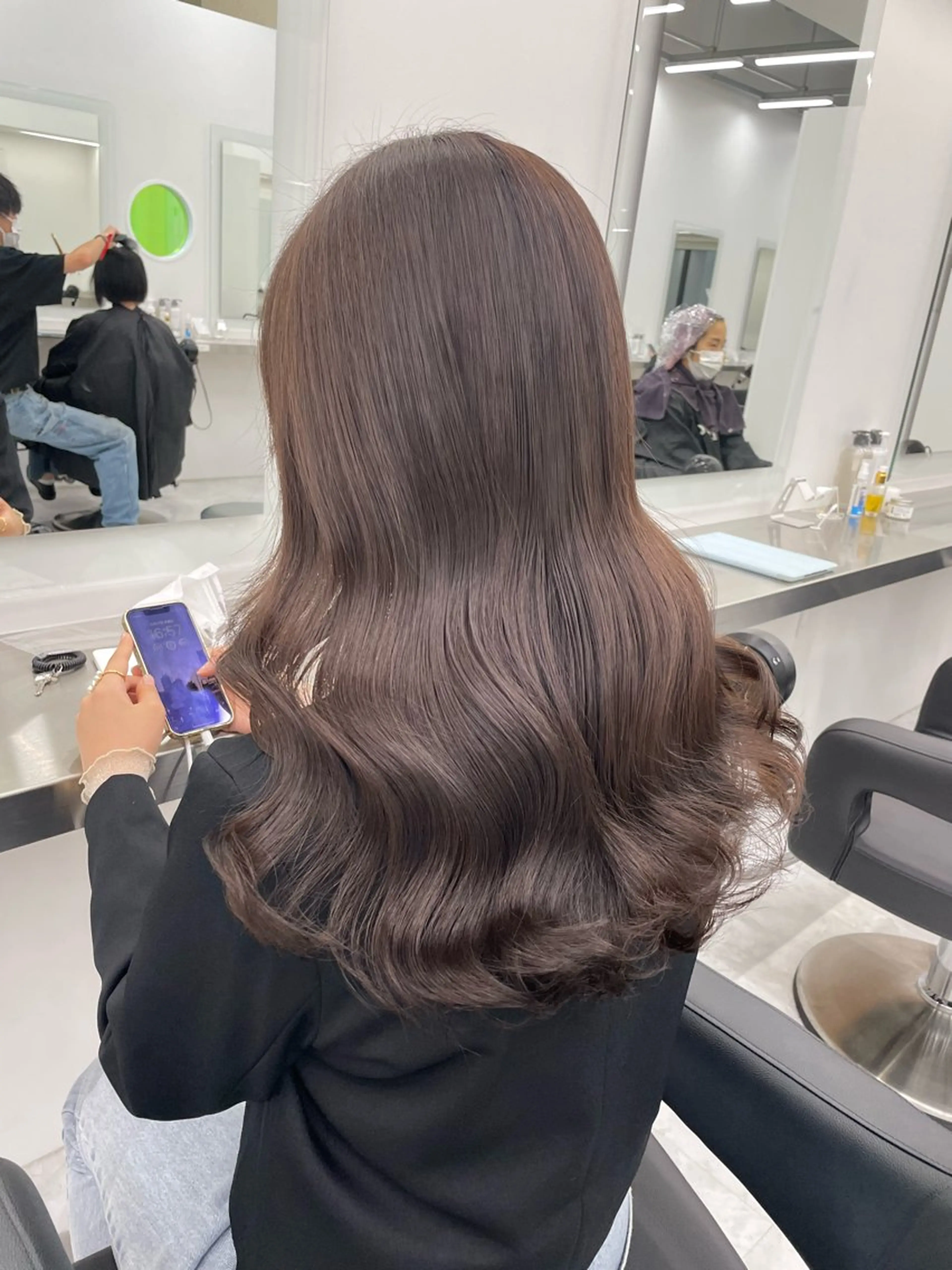 ロング カラー カット トリートメント ブリーチなし🤍透明 感カラー🤍しゅうじのヘアスタイル