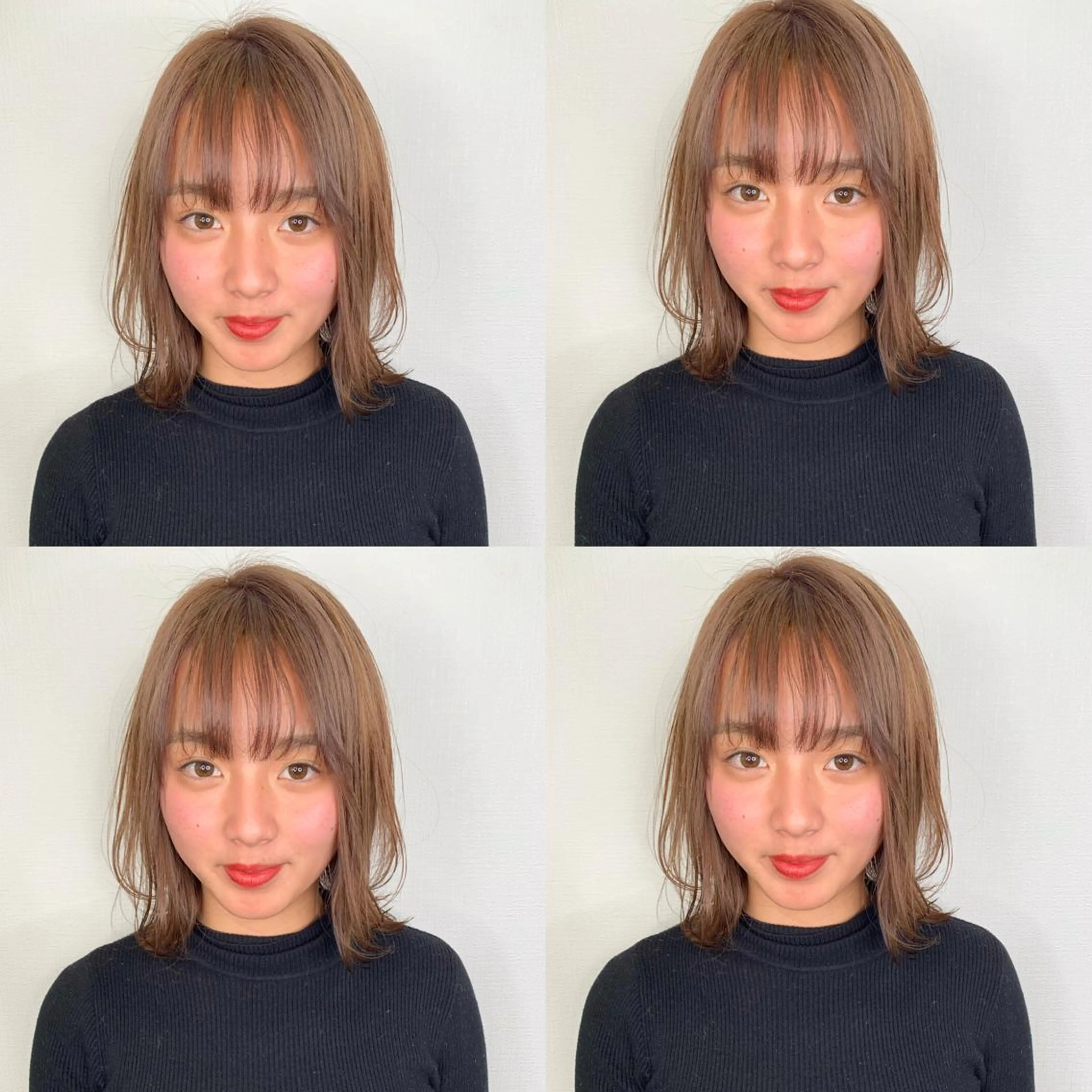 セミロング ヘアカラー 袴田 伊代のヘアスタイル