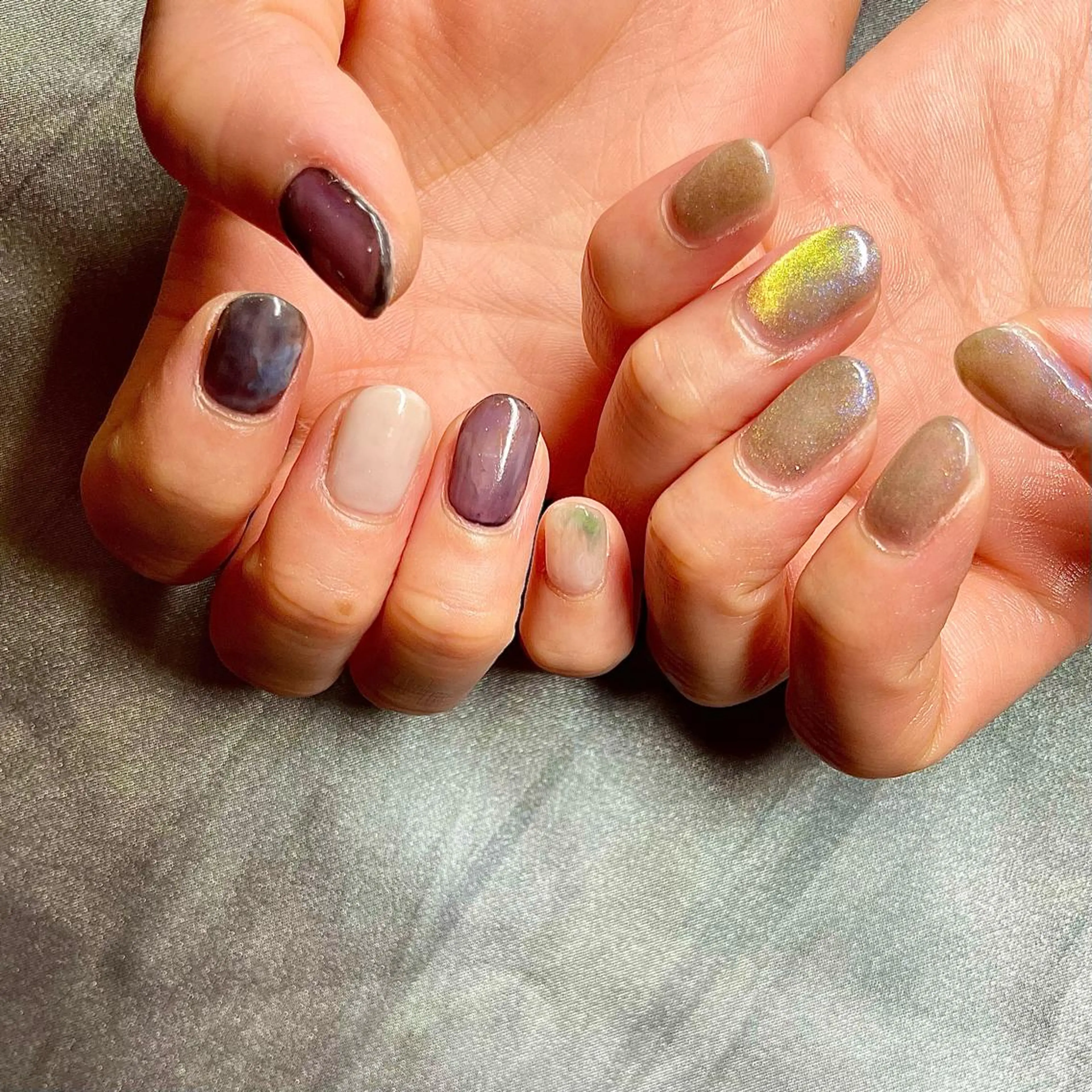 ショート カラー パーマ ヘアアレンジ メンズ キッズ ネイル マツエク・マツパ アイブロウ マグネットネイル ニュアンスネイル ニュアンスパーマ nail&eye Aoのマツエク・マツパデザイン