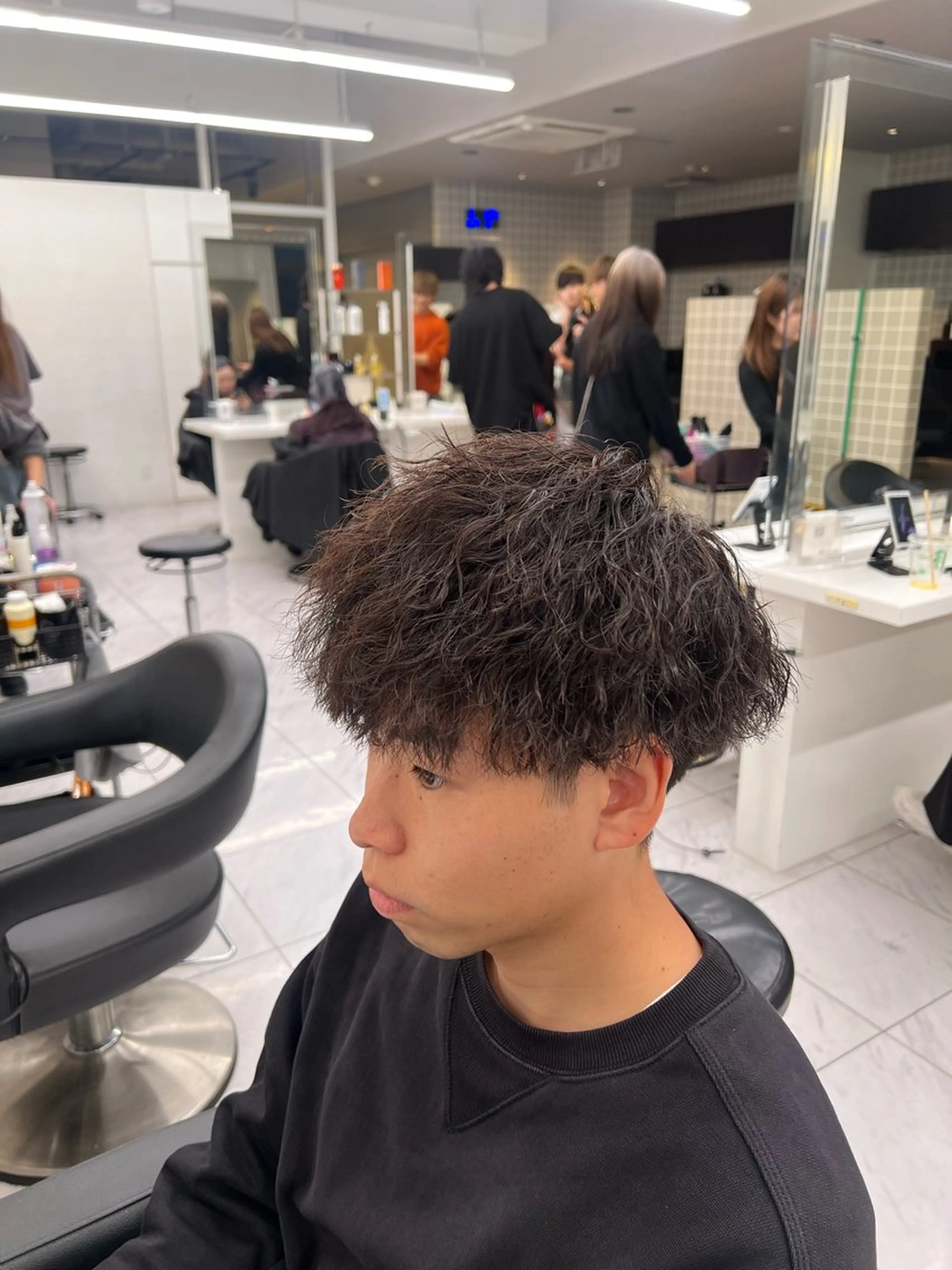 ショート カラー パーマ メンズ カット パーマ 韓国レイヤーカット /REIのヘアスタイル