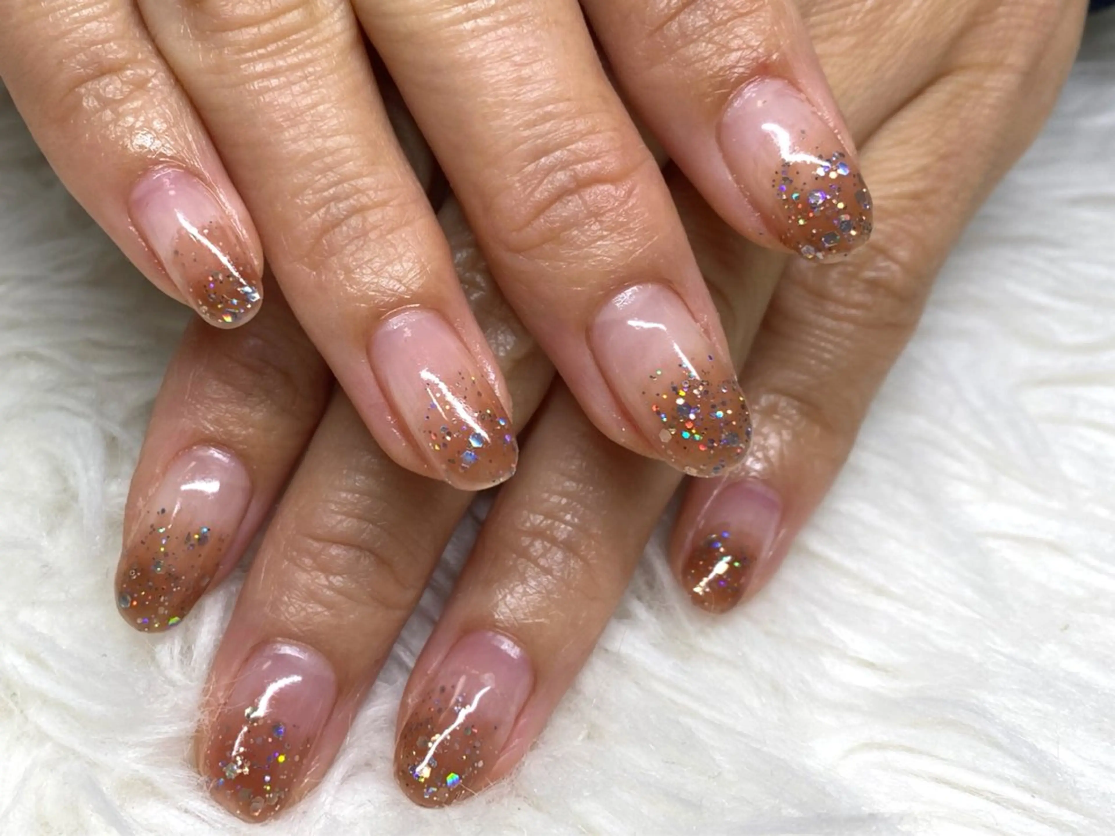 ラメグラデーションの写真