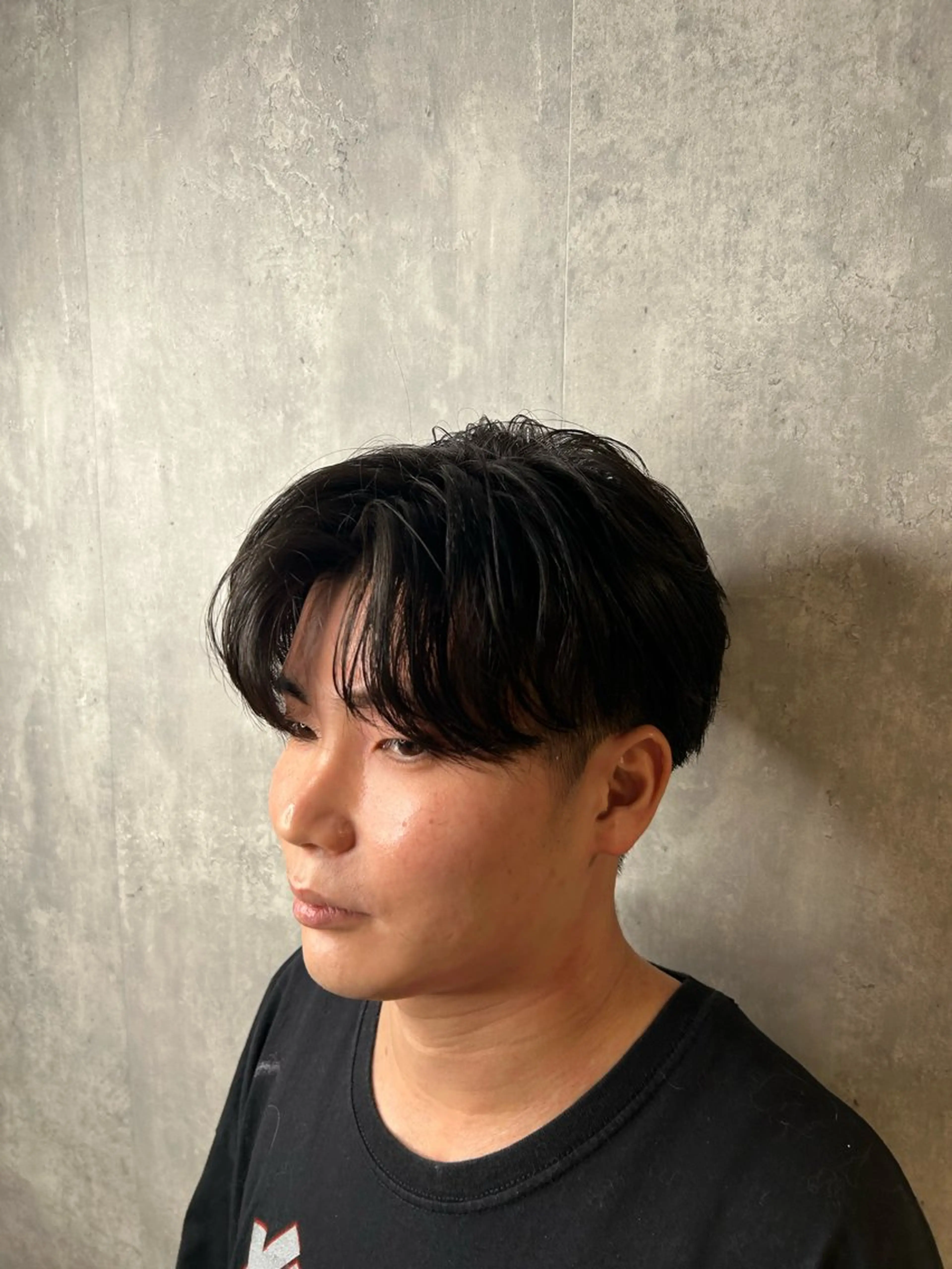 ショート パーマ メンズ センターパート ダウンパーマ カルマパーマ メンズ韓国風 マッシュ become men's hair 名駅店所属・名駅/フェザーパーマ 韓国ヘア/森岡のヘアスタイル