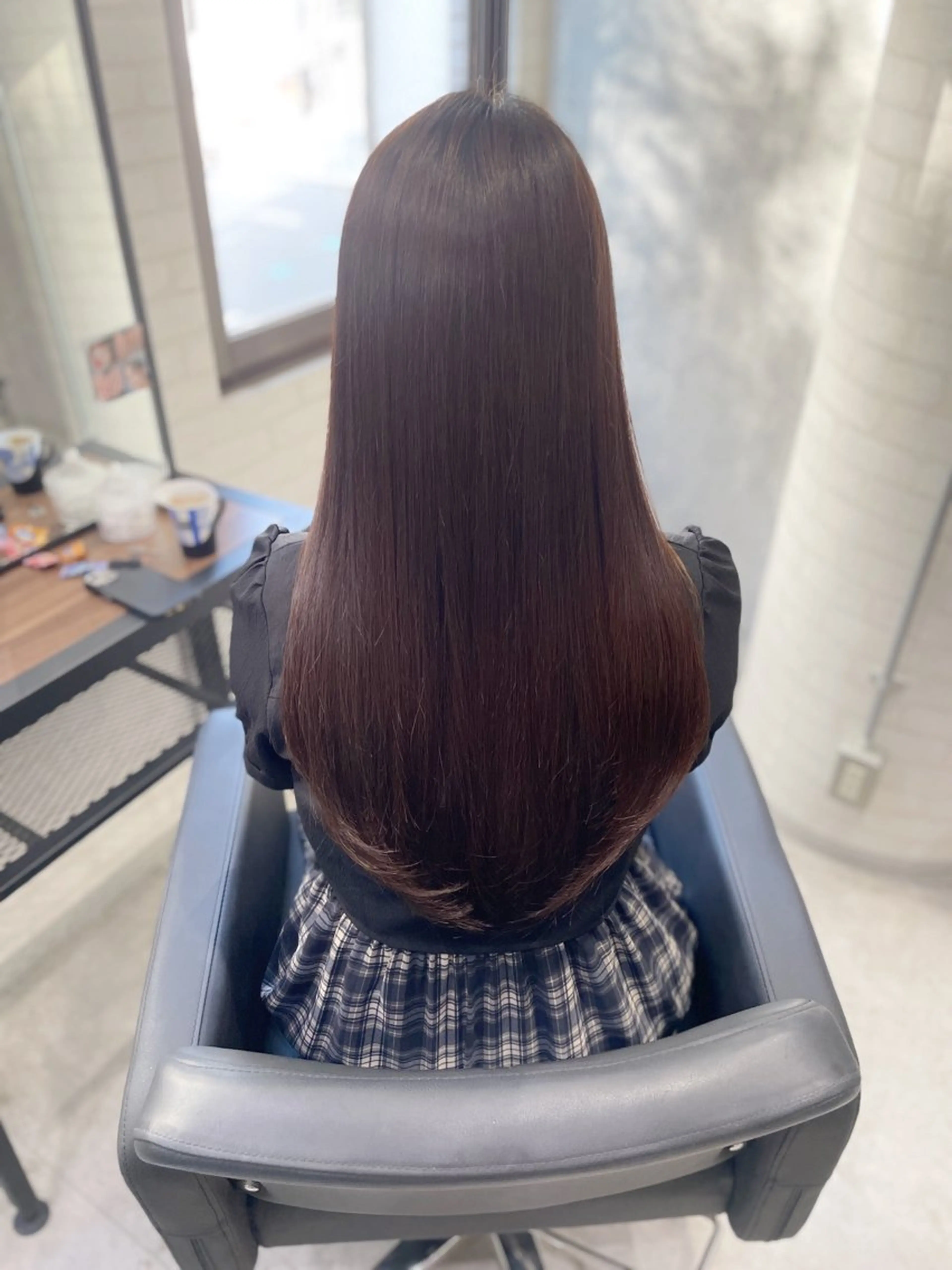 ロング カット 縮毛矯正 トリートメント 杉野❄️艶髪❄️ Zina博多店長のヘアスタイル