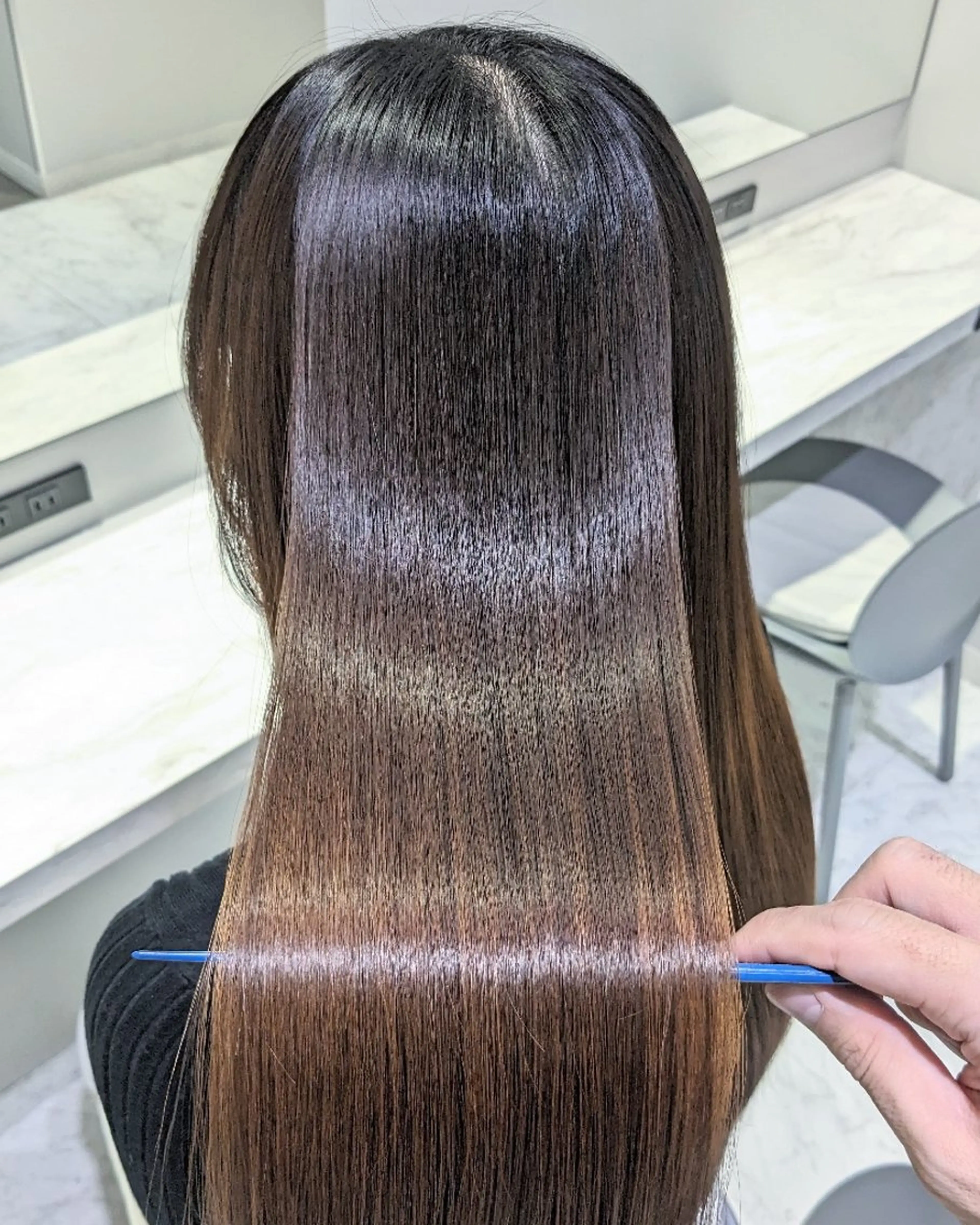 セミロング カット トリートメント ヘッドスパ 柏駅前/ 髪質改善/ 半個室/hikaruのヘアスタイル