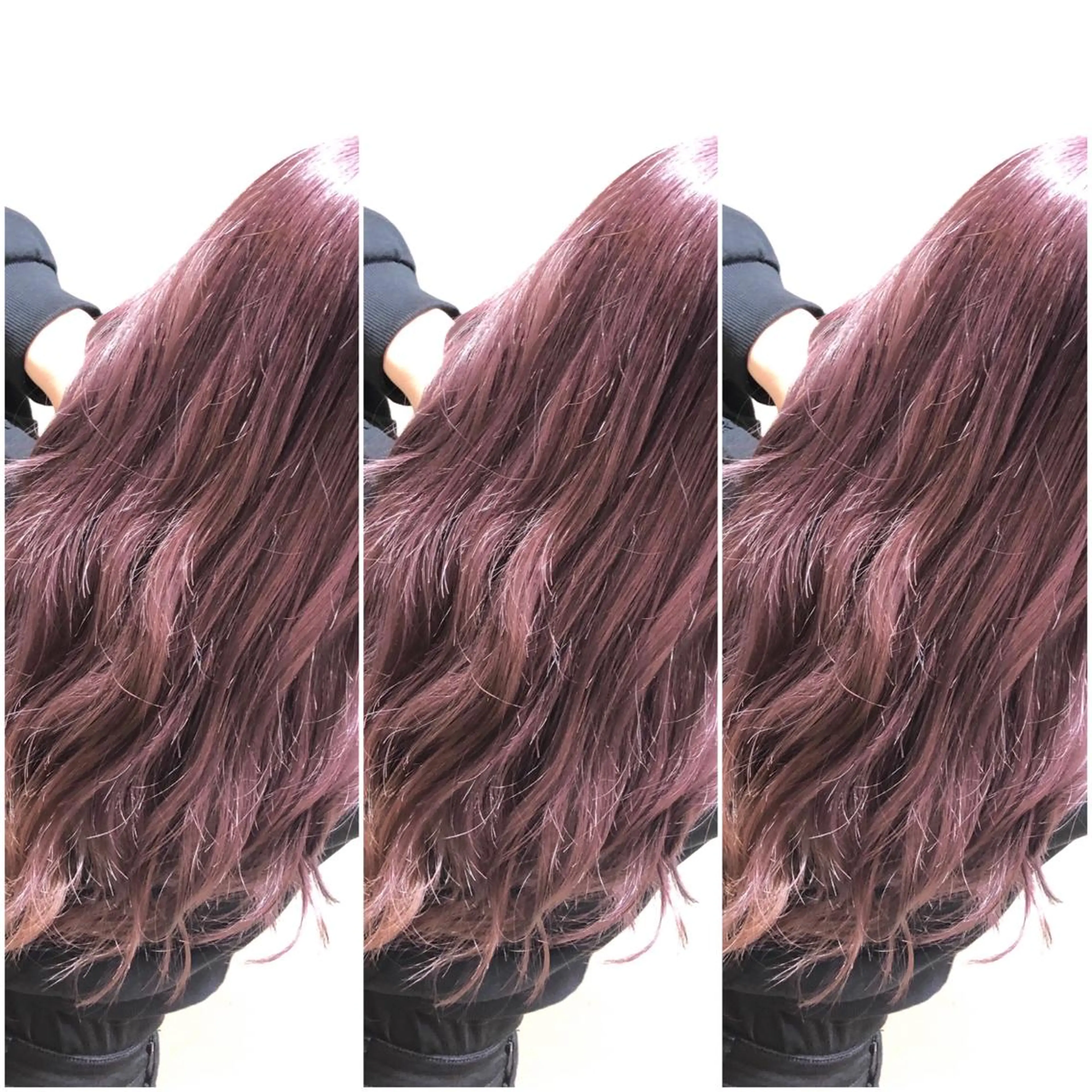 ロング カラー ピンクカラー ヘアカラー トリートメント 💓シールエクステ ルミエールのヘアスタイル