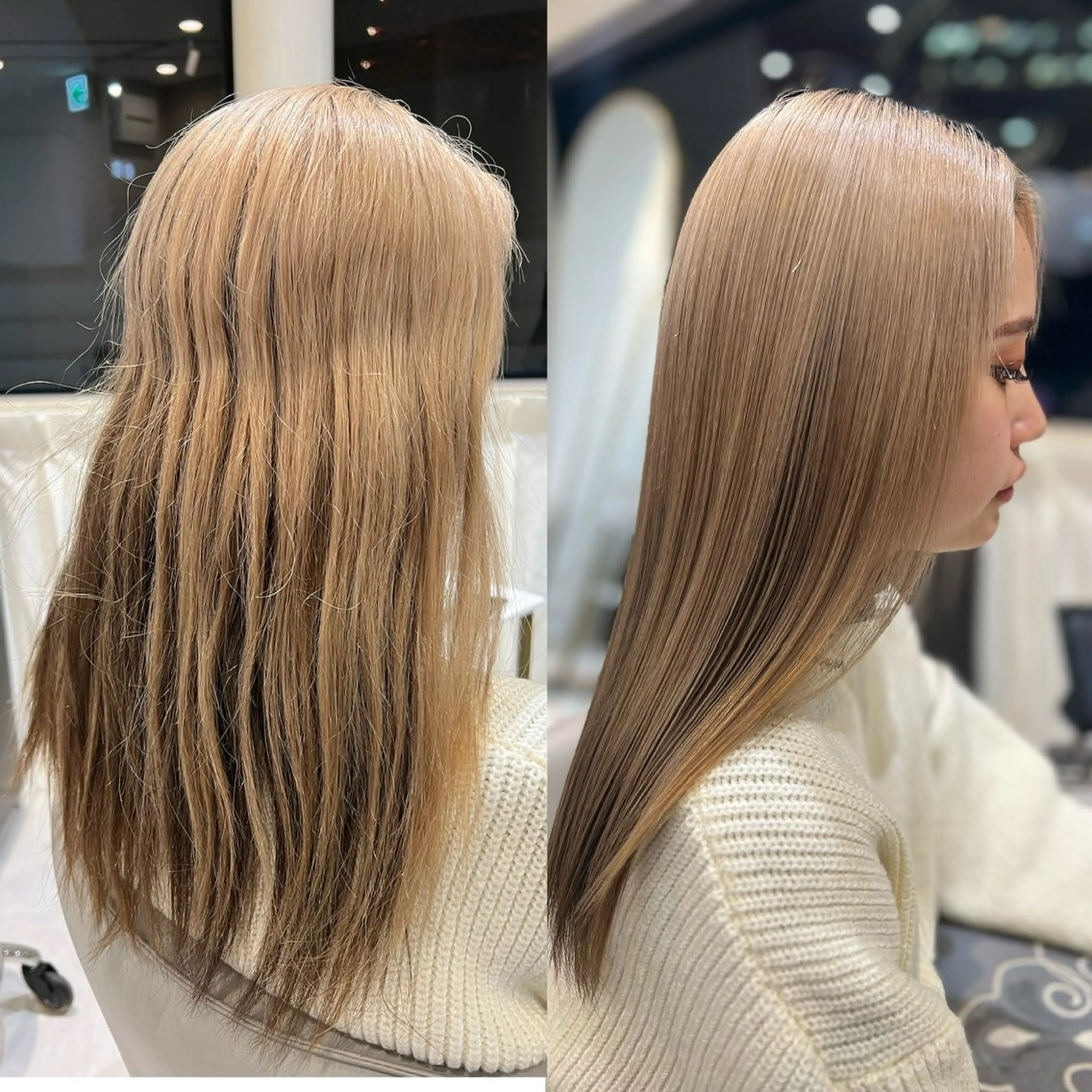 美髪ストレート+カット+髪質改善トリートメントの写真