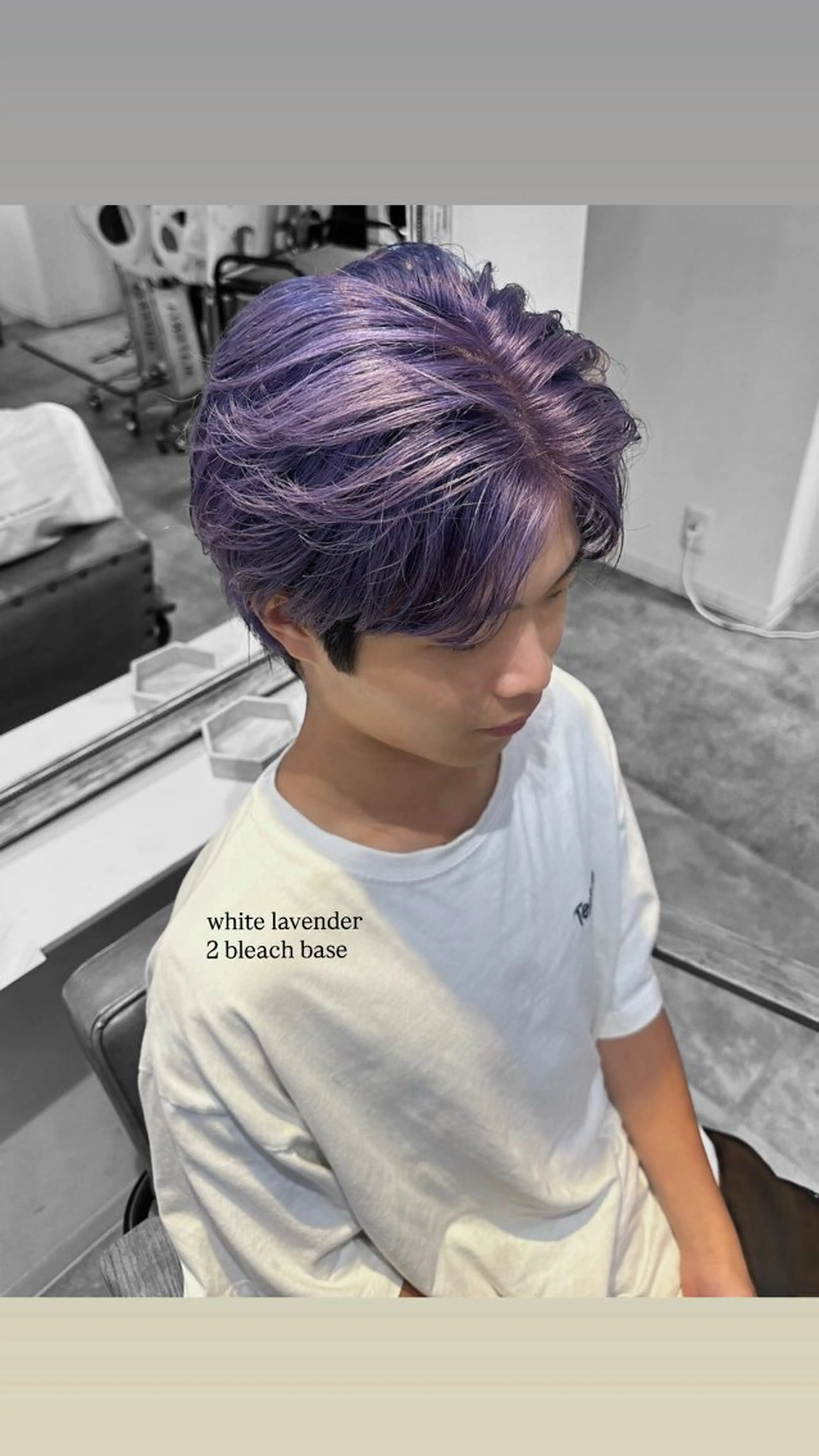 ショート カラー メンズ メンズブリーチ ブリーチ ラベンダーカラー ヘアカラー トリートメント ura/デザイン/ ハイトーン/個性派のヘアスタイル