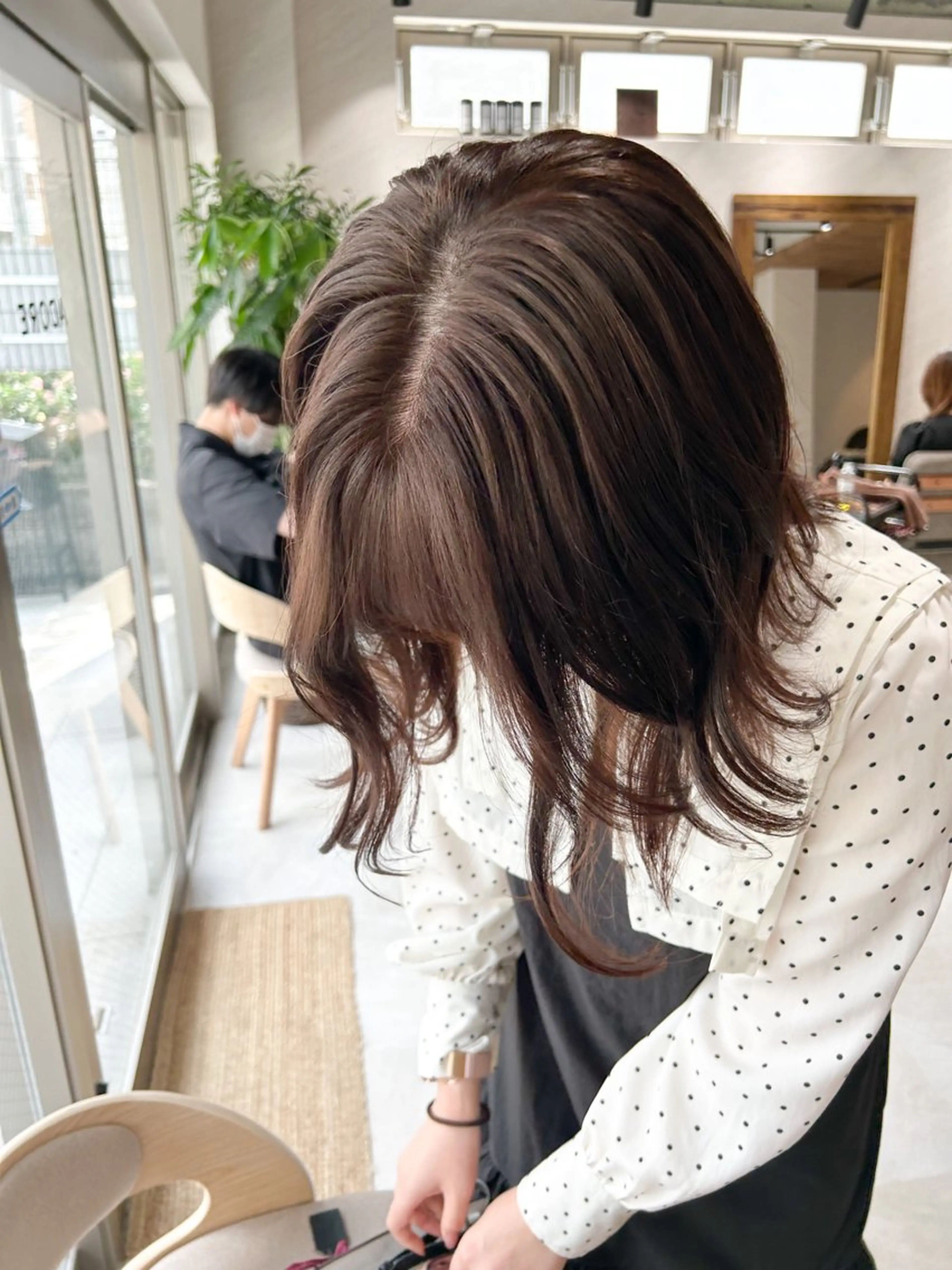 セミロング カラー ブラウンカラー ココアブラウン ヘアカラー トリートメント 🎀髪質改善・艶髪カ ラー🎀YUMEKAのヘアスタイル