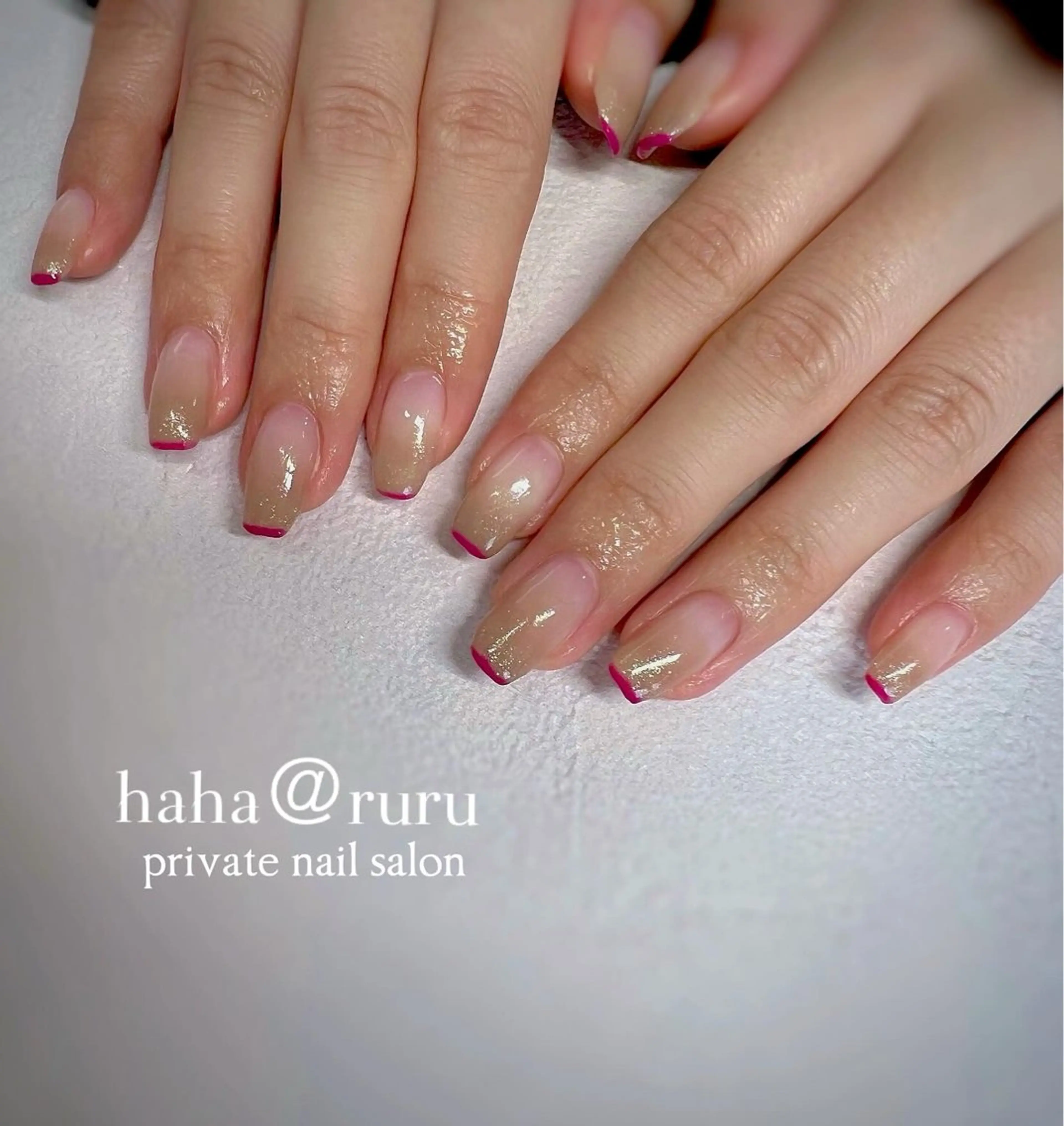 ネイル フレンチネイル haha@ ruruのネイルデザイン