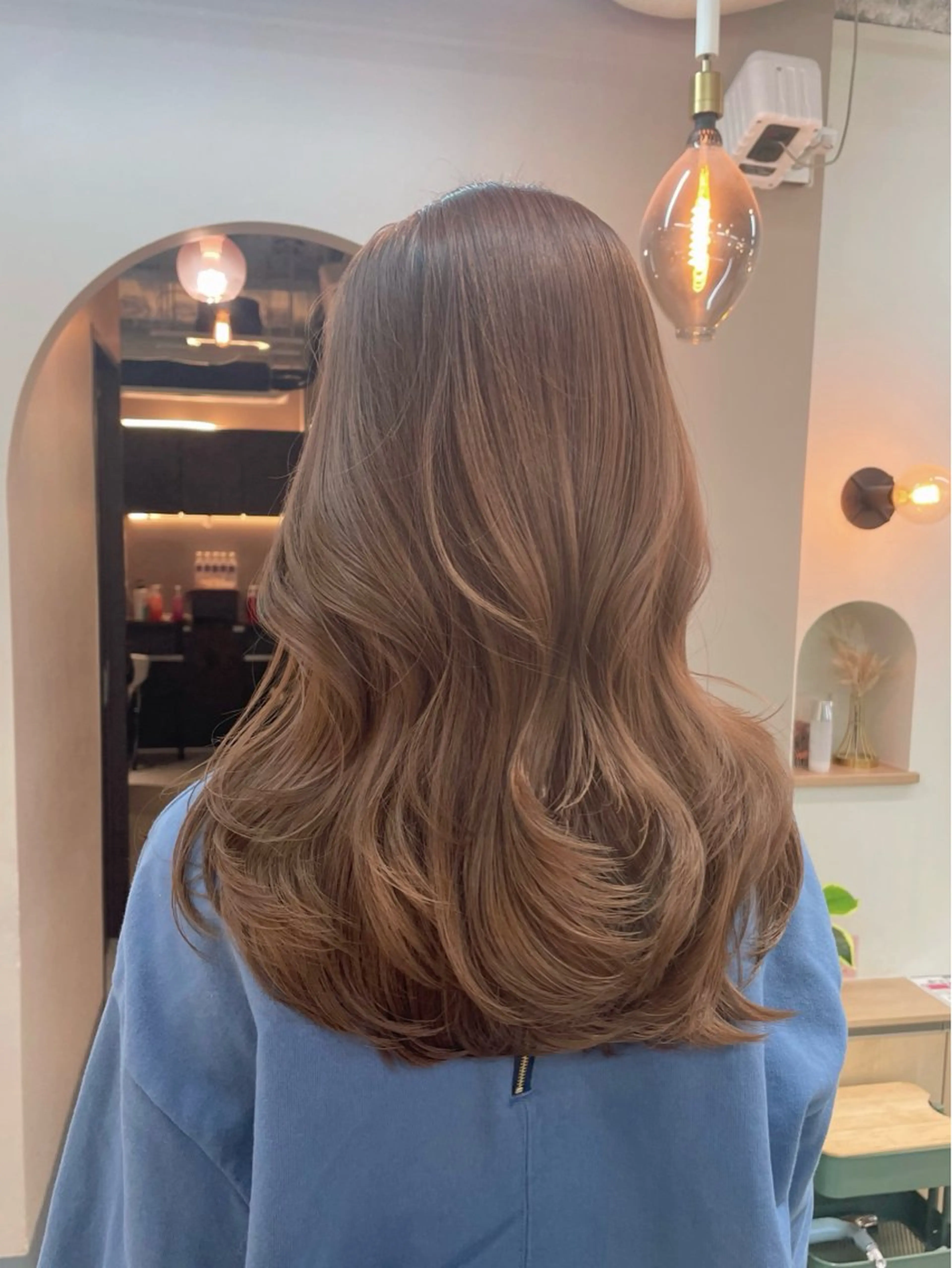 ロング カラー カット ヘアカラー 韓国レイヤー　船橋 徒歩5分/小川友美のヘアスタイル