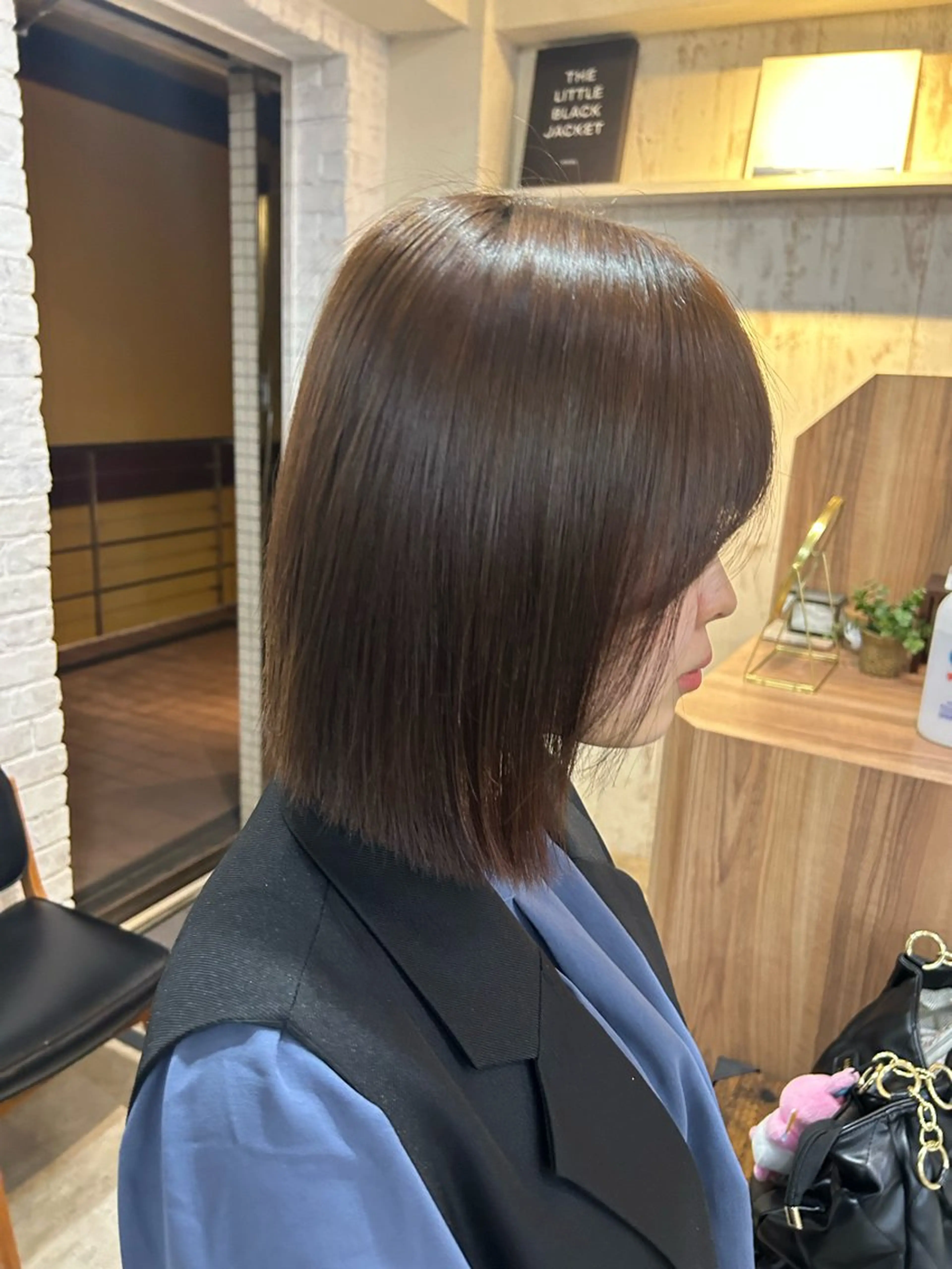 ミディアム ヘアカラー トリートメント 顔周り/レイヤー/ 透明感/あやか💕のヘアスタイル