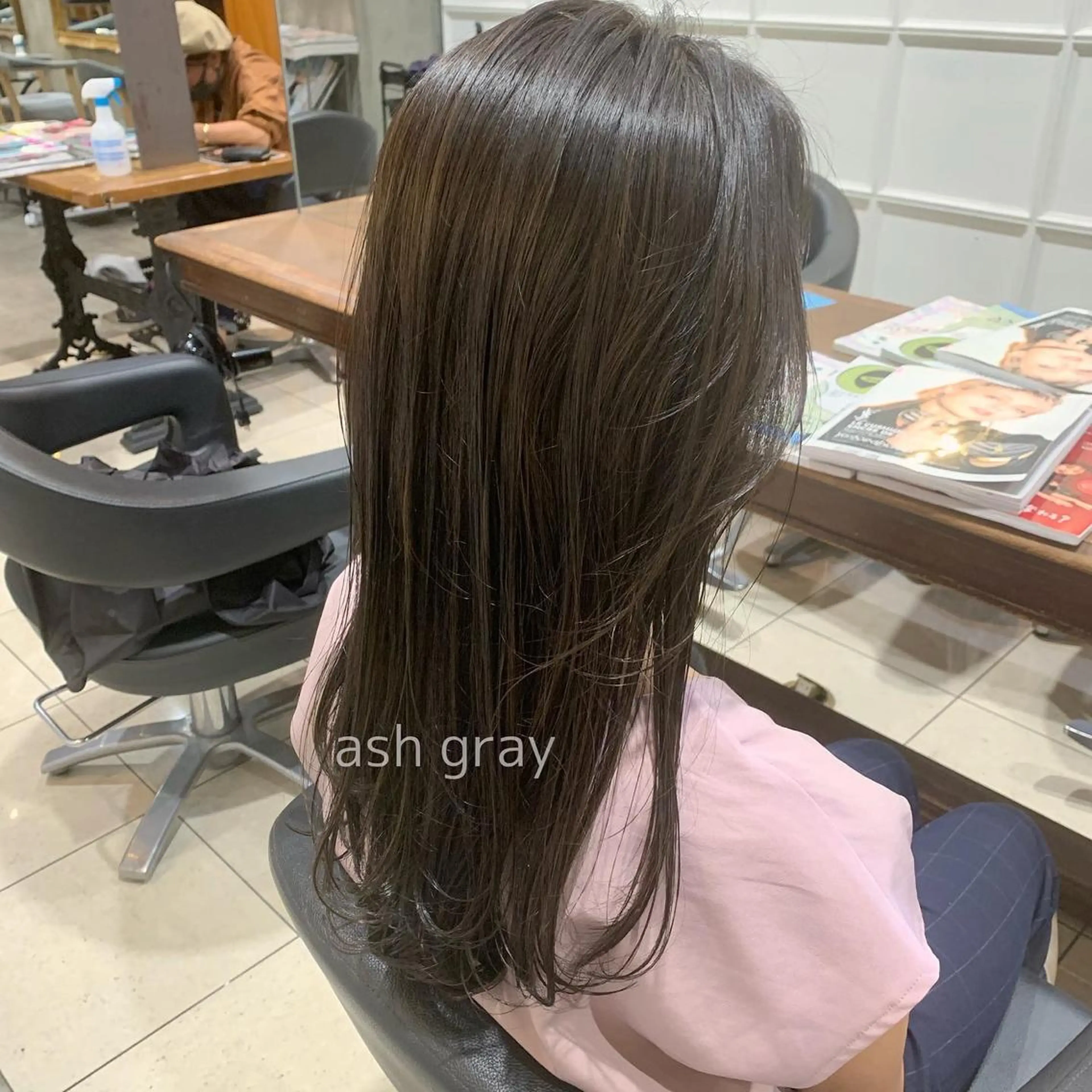 ロング カラー 髪質改善カラー&TR 縮毛矯正/弱酸性矯正のヘアスタイル