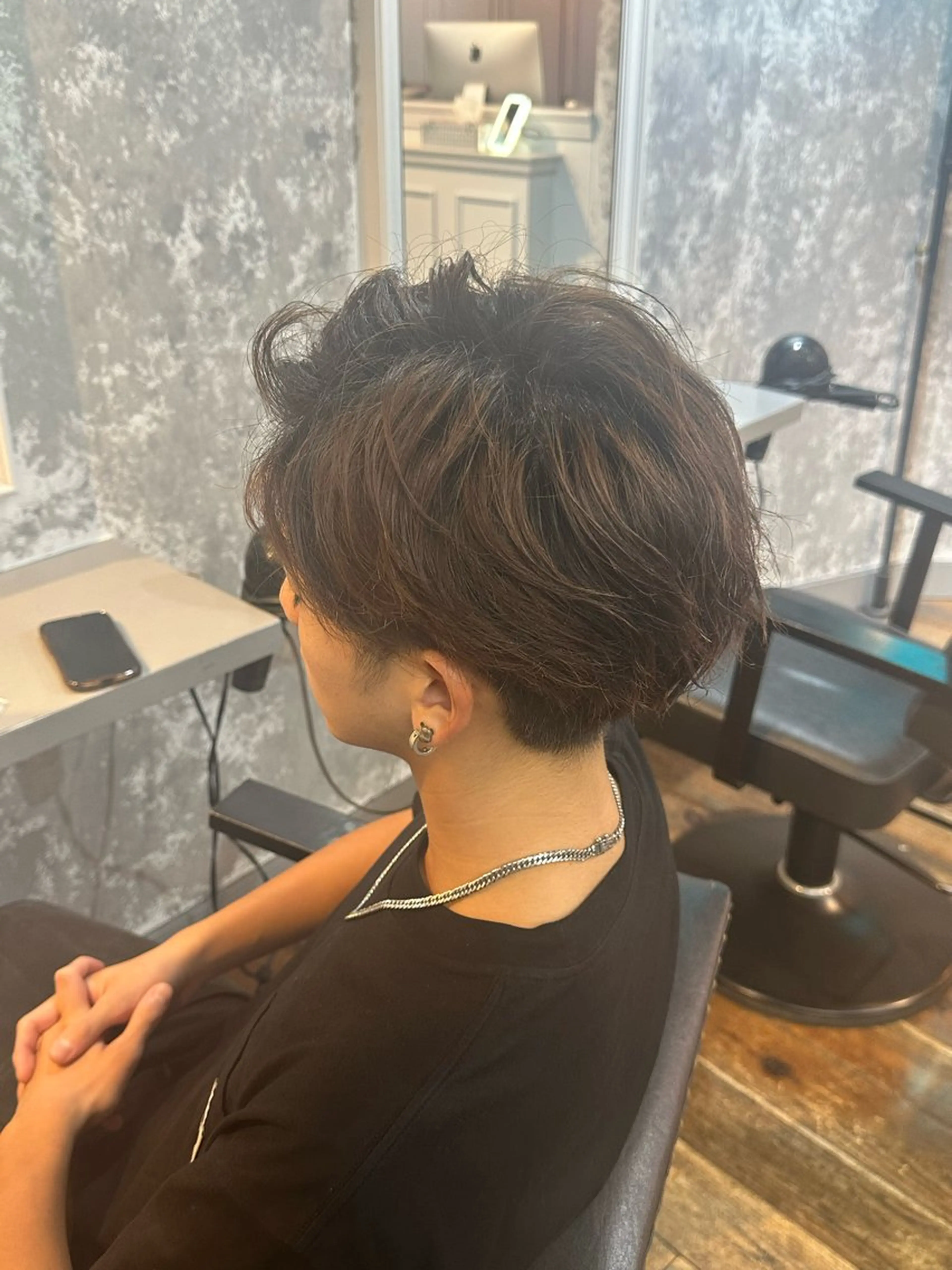 ショート パーマ メンズ 💙メンズカット😎 🌟みく🤍ྀིのヘアスタイル