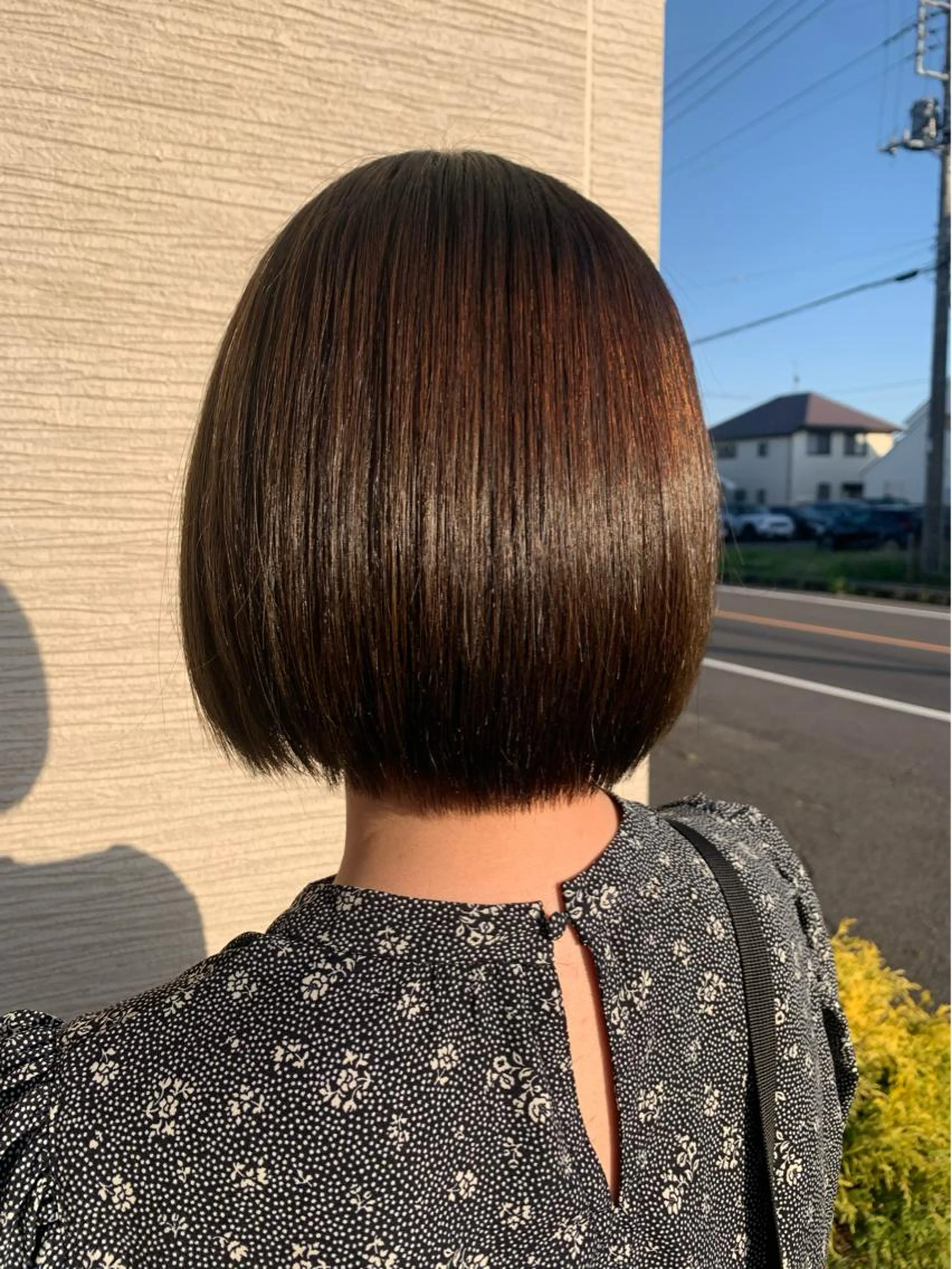 切りっぱなしボブの写真