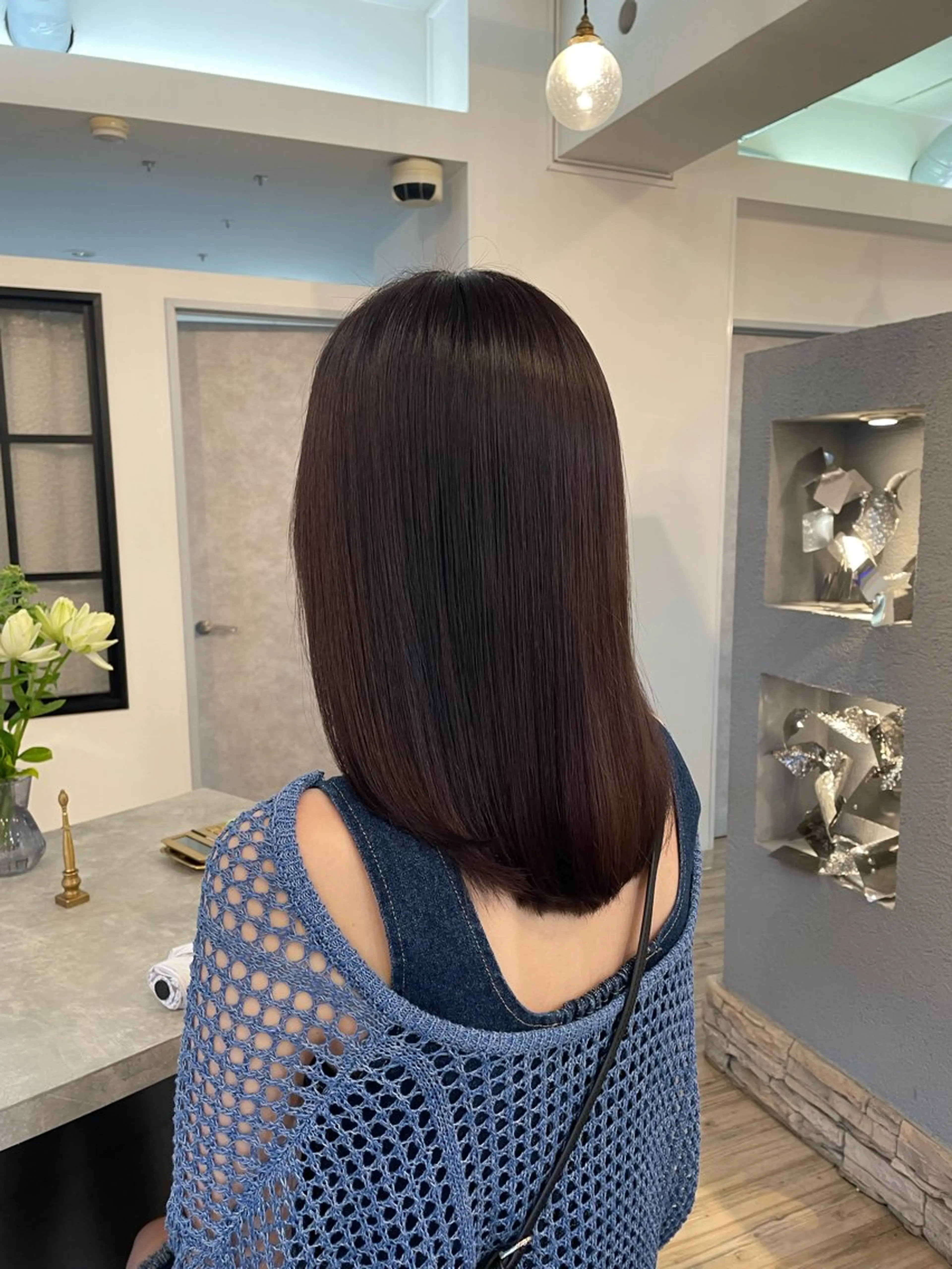 ミディアム カラー VISAGE ba.sk 金子詩帆のヘアスタイル