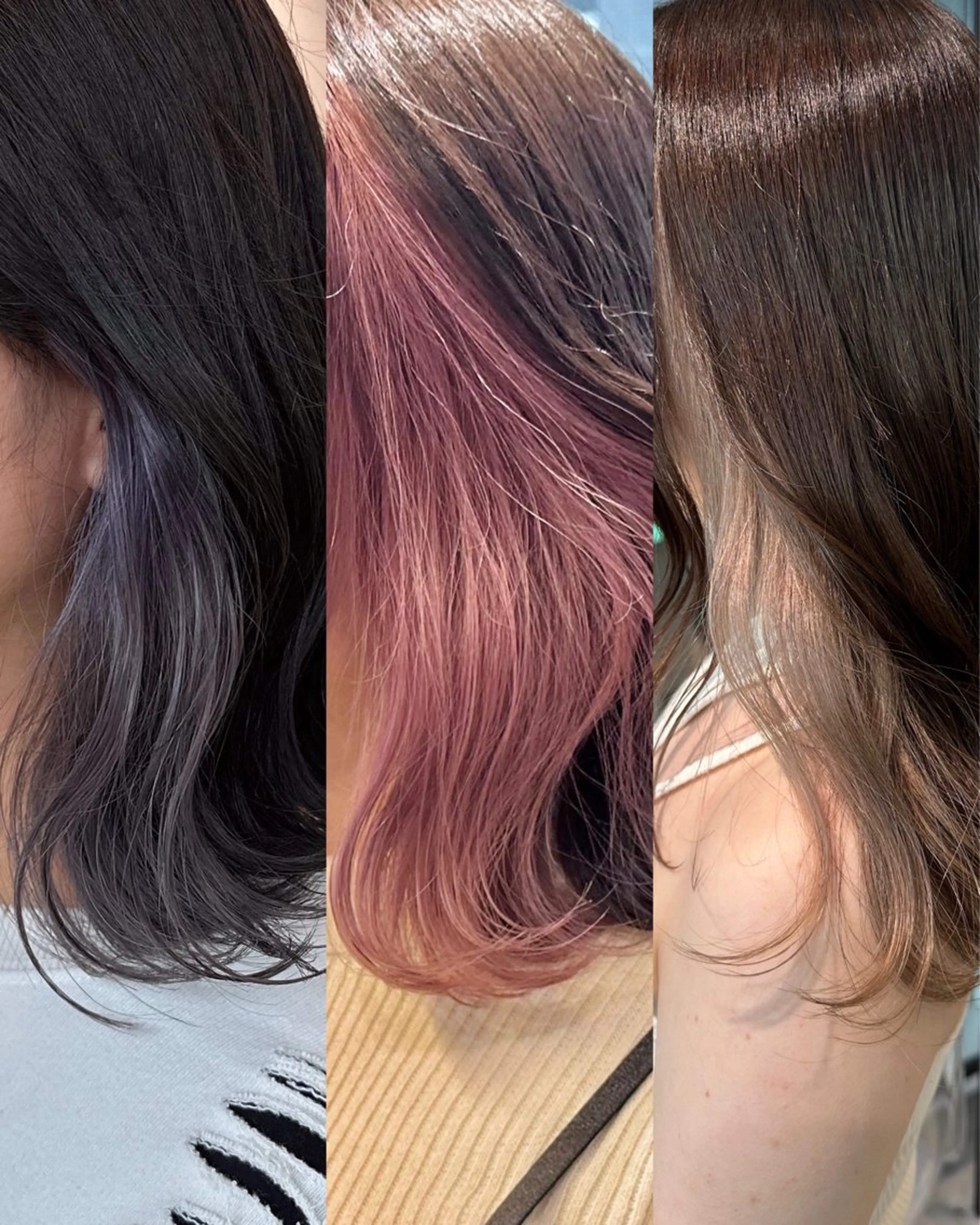 セミロング カラー ブリーチ インナーカラー GO TODAY SHARE SALON 原宿本店所属・ブリーチ/ハイトーン 艶カラー/ユリナのヘアスタイル