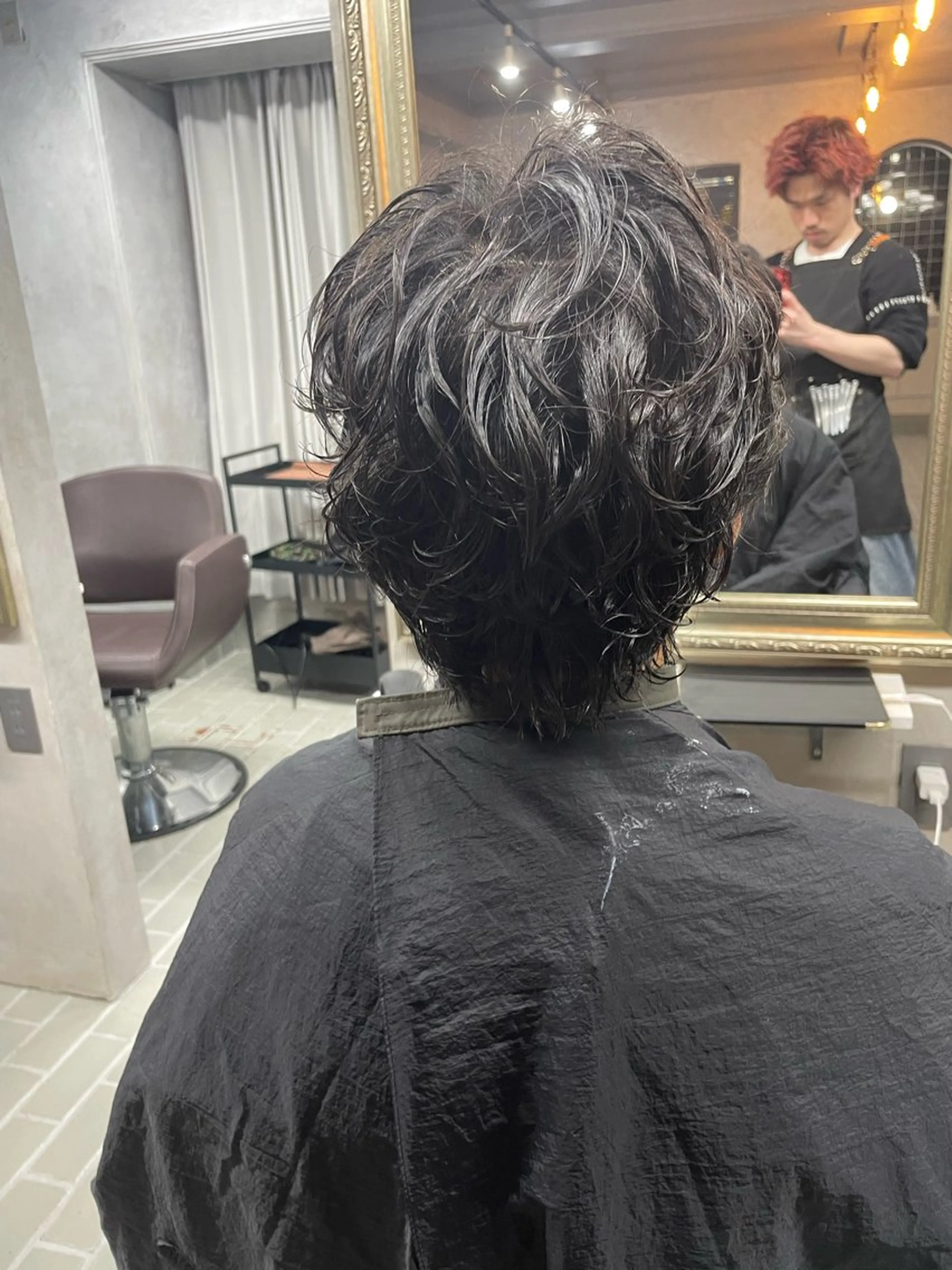 メンズ メンズパーマ カット パーマ 艶髪/透明感カラー 山﨑俊輔のヘアスタイル